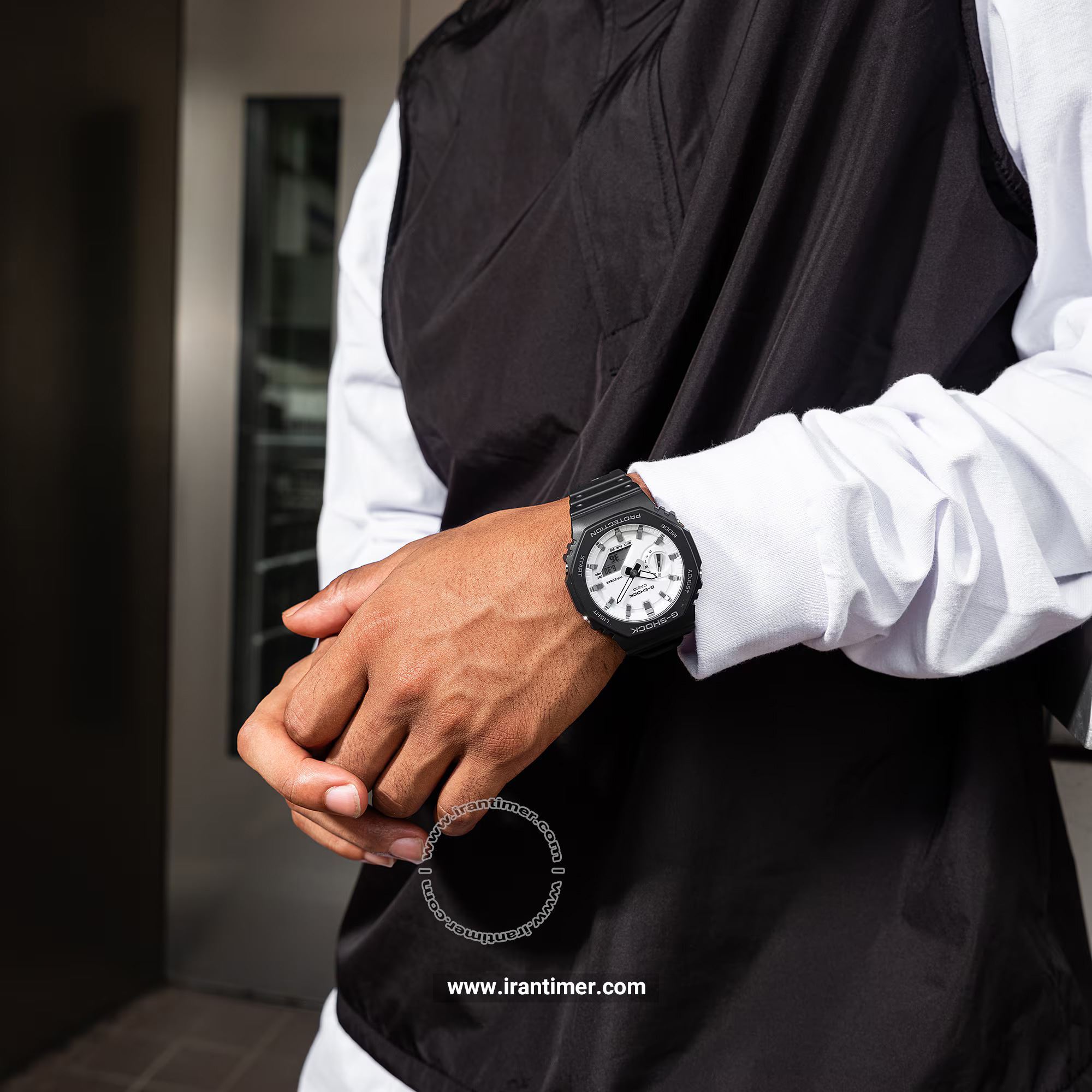 قیمت و خرید ساعت مچی مردانه کاسیو (CASIO) جی شاک مدل GA-2100WD-1ADR اسپرت | اورجینال و اصلی