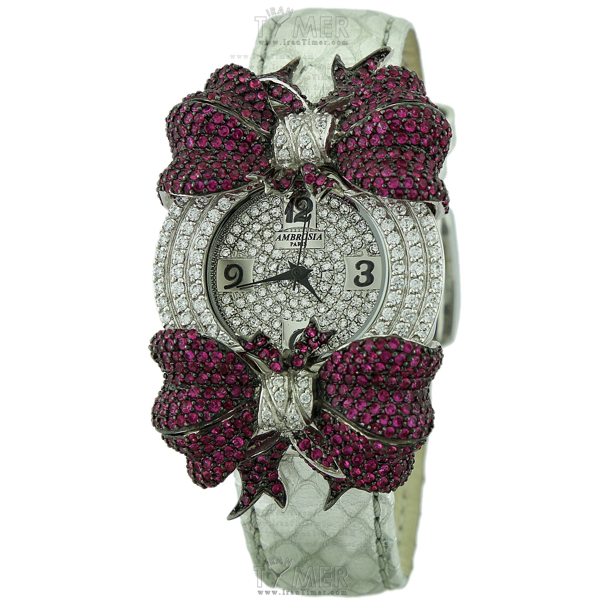 قیمت و خرید ساعت مچی زنانه آمبروزیا پاریس(AMBROSIA PARIS) مدل MARIE-ANTOINETTE-SILVER-RP+RUS فشن | اورجینال و اصلی