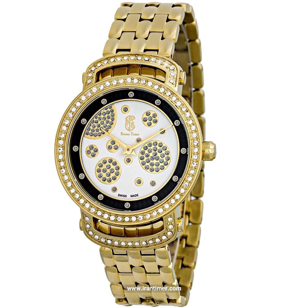 قیمت و خرید ساعت مچی زنانه سوئیس تایم(SWISS TIME) مدل ST 395-GP/Wh فشن | اورجینال و اصلی