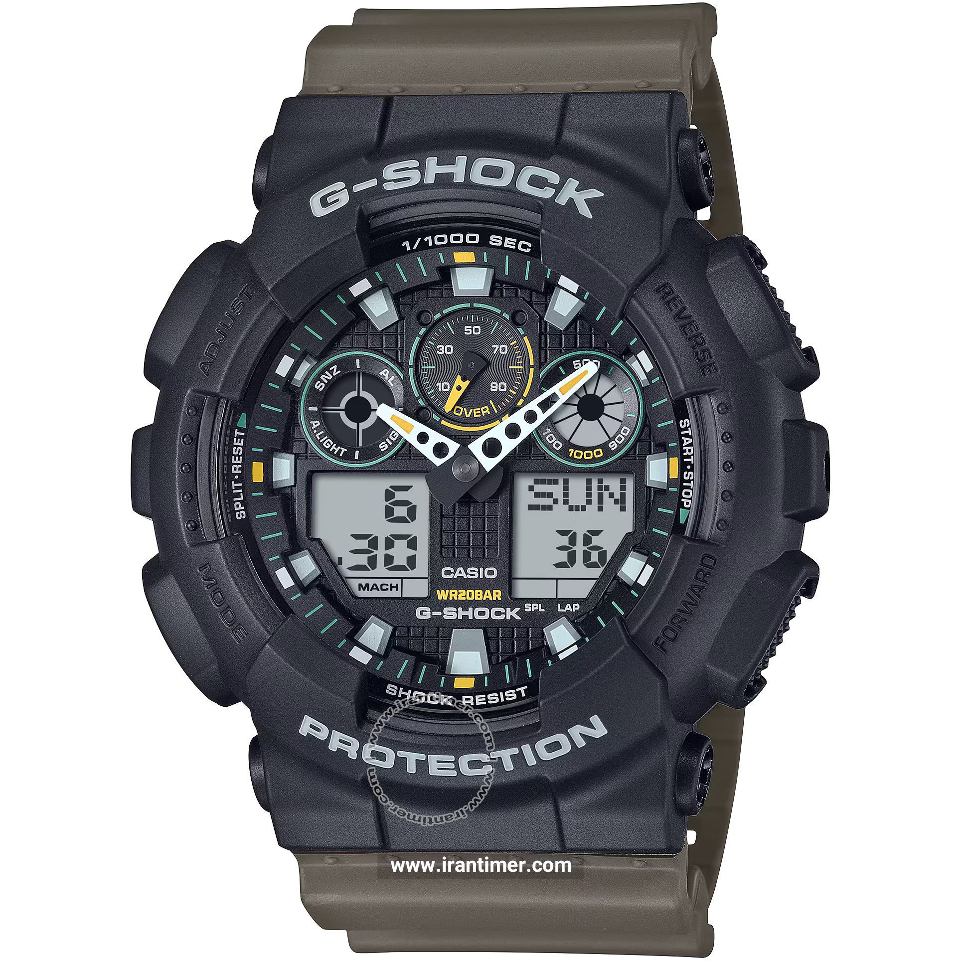 قیمت و خرید ساعت مچی مردانه کاسیو (CASIO) مدل GA-100TU-1A3DR اسپرت | اورجینال و اصلی
