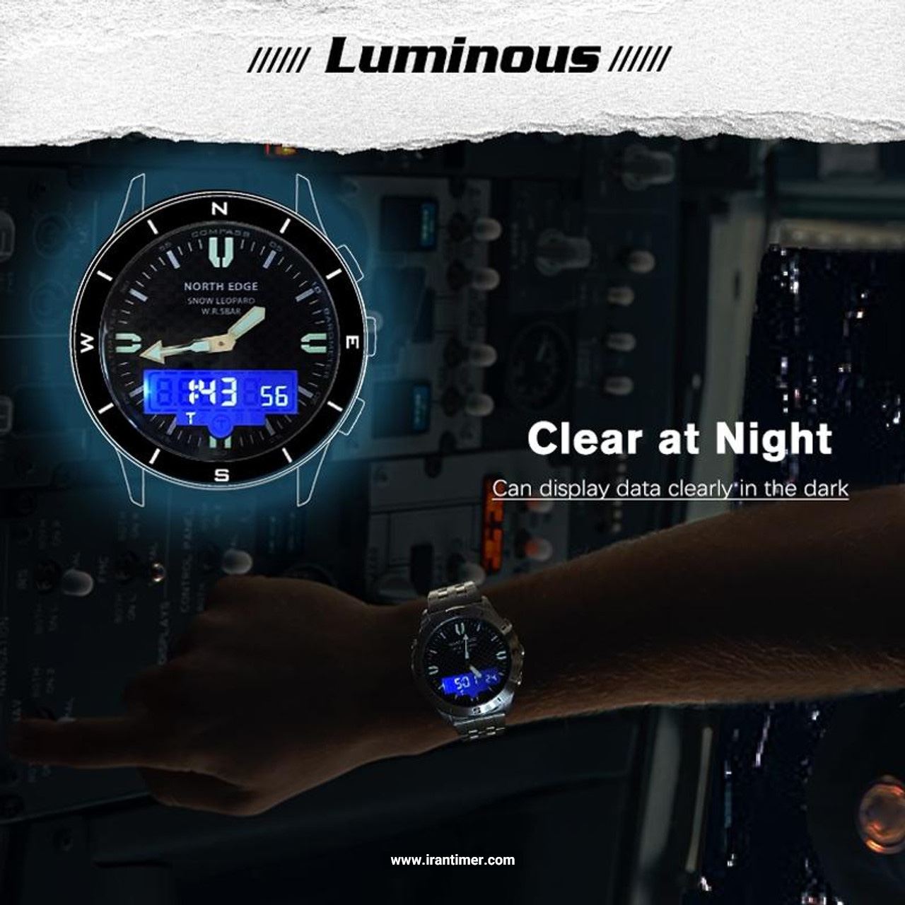 قیمت و خرید ساعت مچی مردانه نورث اج(North Edge) مدل SNOW LEOPARD کلاسیک | اورجینال و اصلی