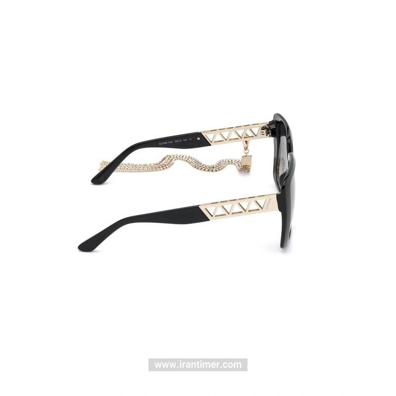 قیمت و خرید عینک آفتابی زنانه فشن (guess) مدل GU 7689 01B 55-01 | اورجینال و اصلی