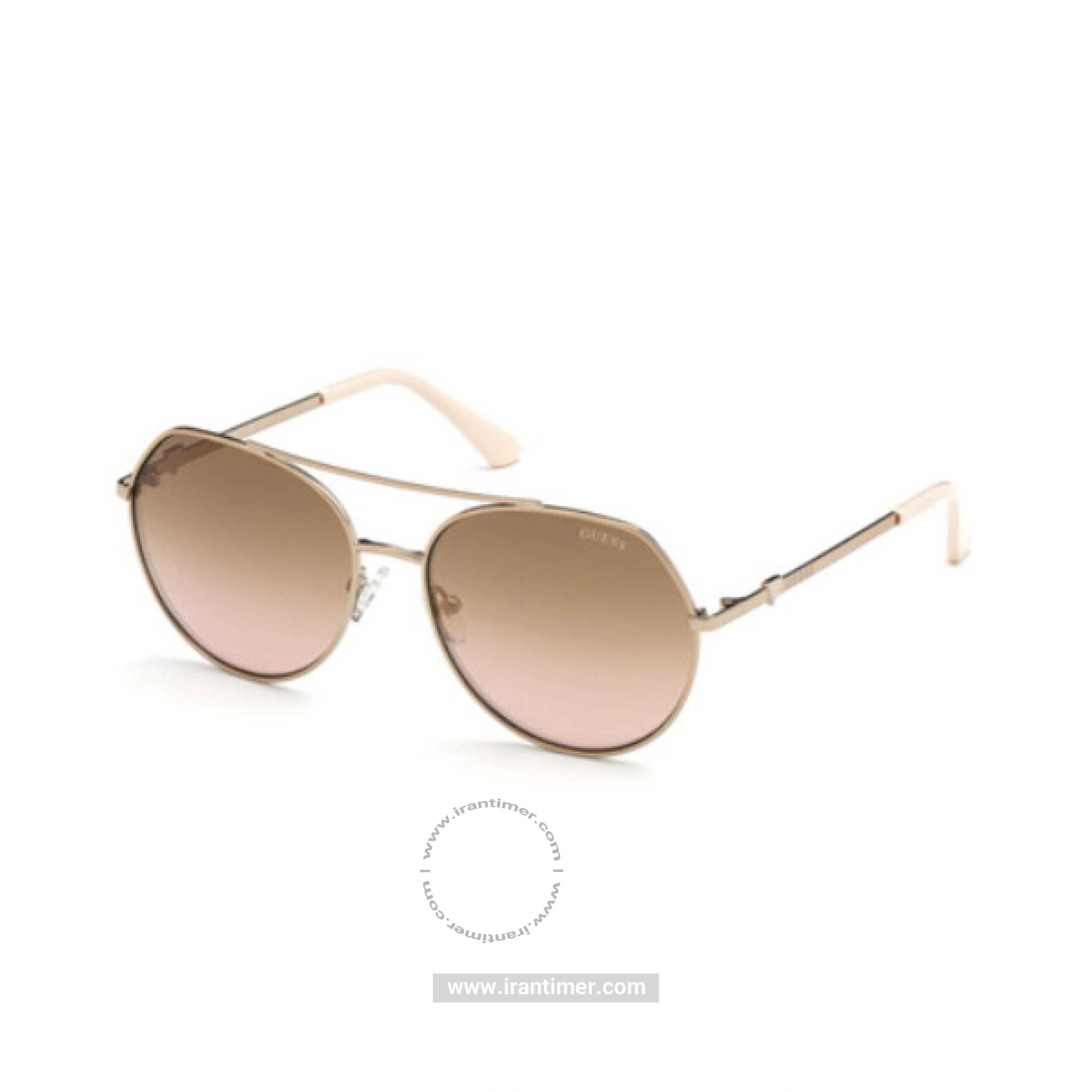 قیمت و خرید عینک آفتابی زنانه خلبانی (guess) مدل GU 7704 28G 59 | اورجینال و اصلی