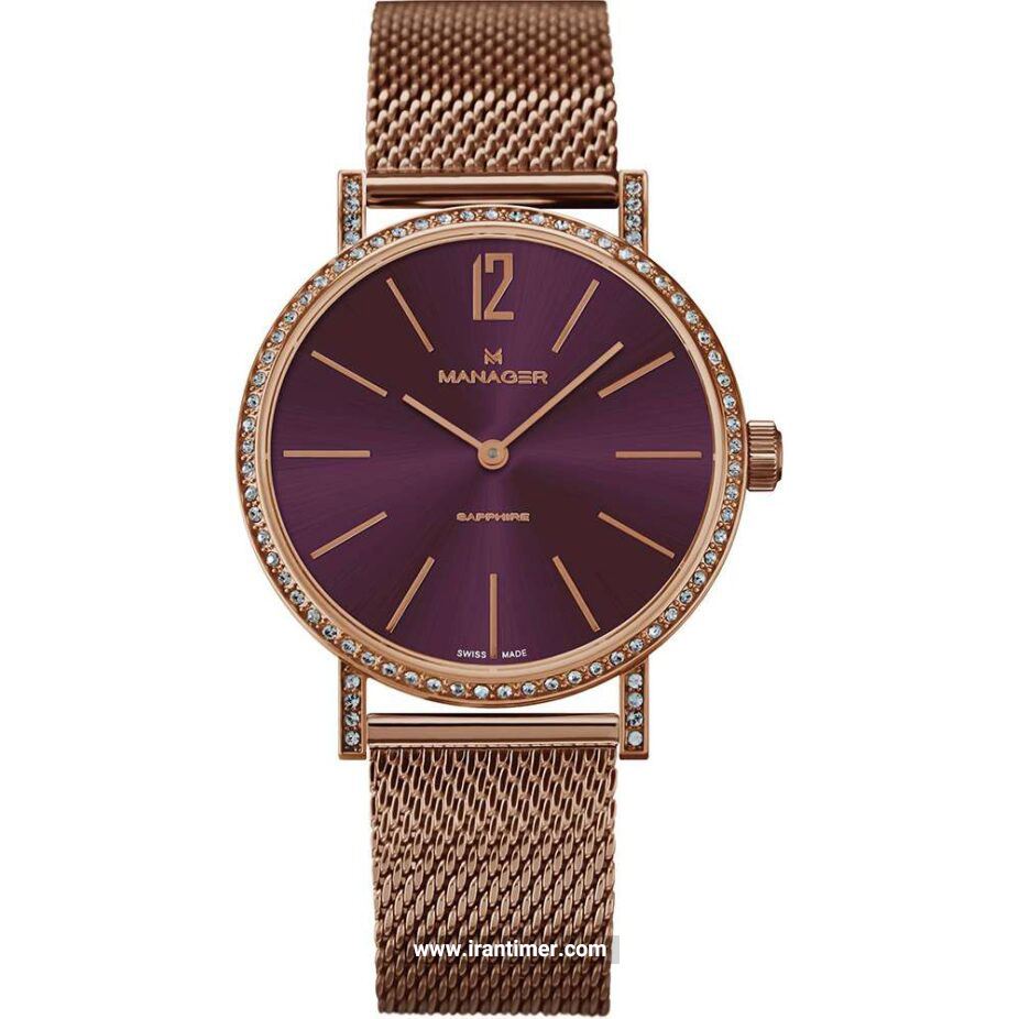 قیمت و خرید ساعت مچی زنانه منیجر(MANAGER) مدل MAN-PA-13-RT فشن | اورجینال و اصلی