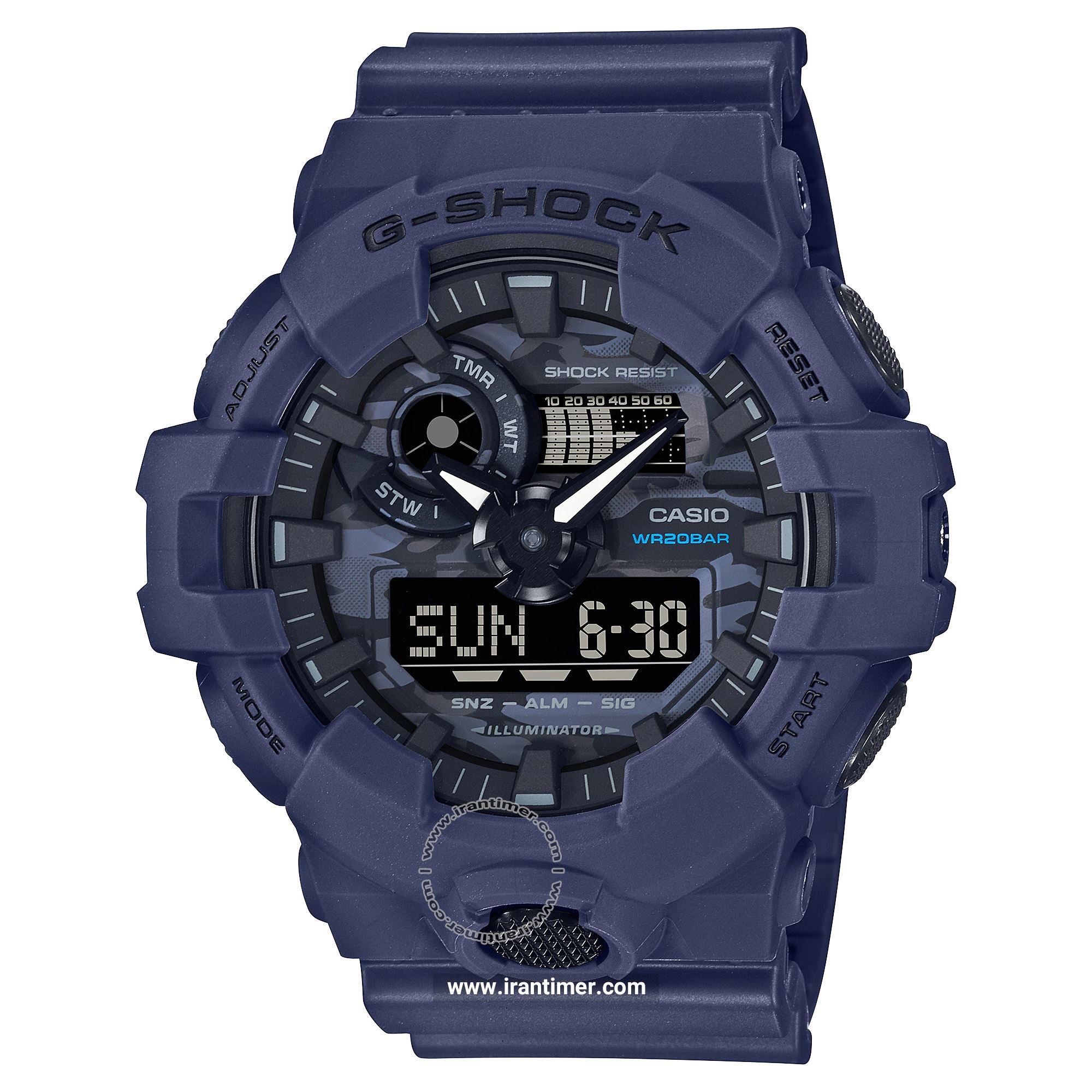 قیمت و خرید ساعت مچی مردانه کاسیو (CASIO) جی شاک مدل GA-700CA-2ADR اسپرت | اورجینال و اصلی