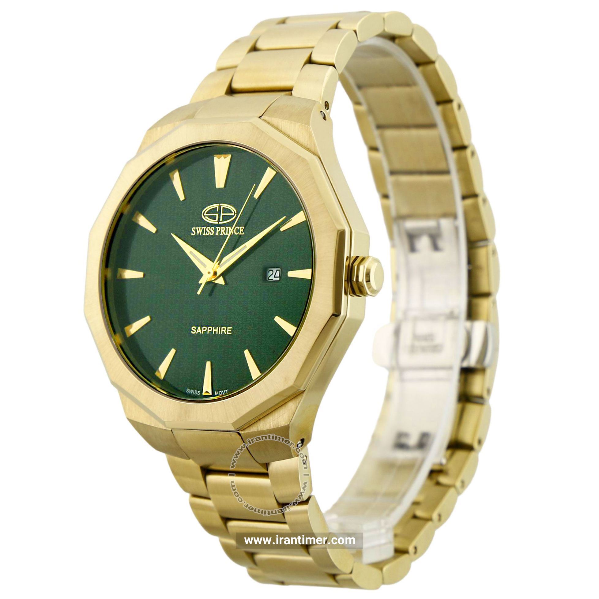 قیمت و خرید ساعت مچی مردانه سوئیس پرنس(Swiss Prince) مدل 2002G-MEN-GREEN کلاسیک | اورجینال و اصلی