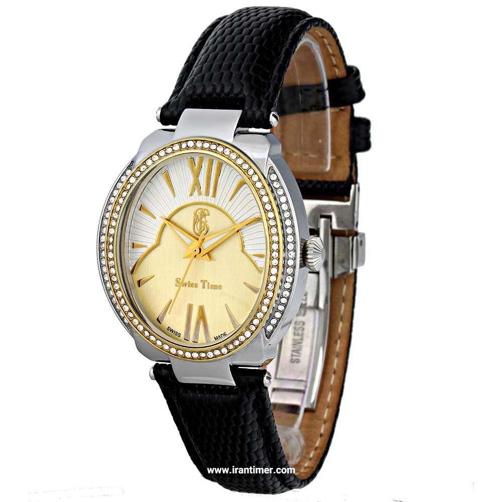 قیمت و خرید ساعت مچی زنانه سوئیس تایم(SWISS TIME) مدل ST 401-TTGPBlk/Wh.Gol فشن | اورجینال و اصلی