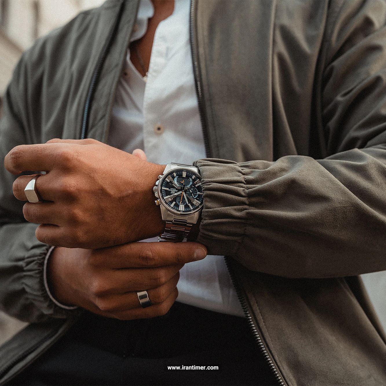 قیمت و خرید ساعت مچی مردانه کاسیو (CASIO) ادیفس(ادیفایس) مدل EQB-1200D-2ADR کلاسیک | اورجینال و اصلی