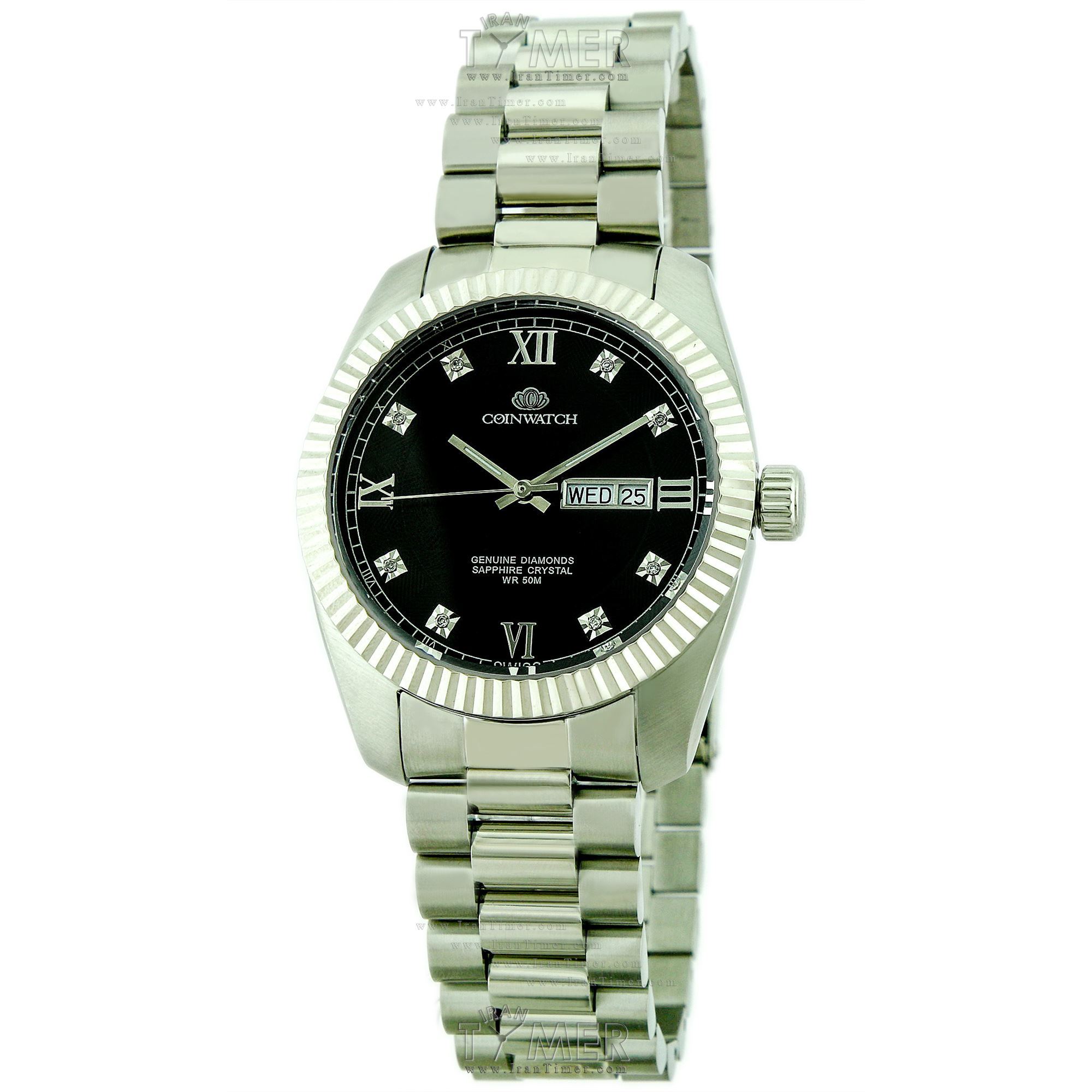 قیمت و خرید ساعت مچی مردانه کوین واچ(COINWATCH) مدل C129SBK کلاسیک | اورجینال و اصلی