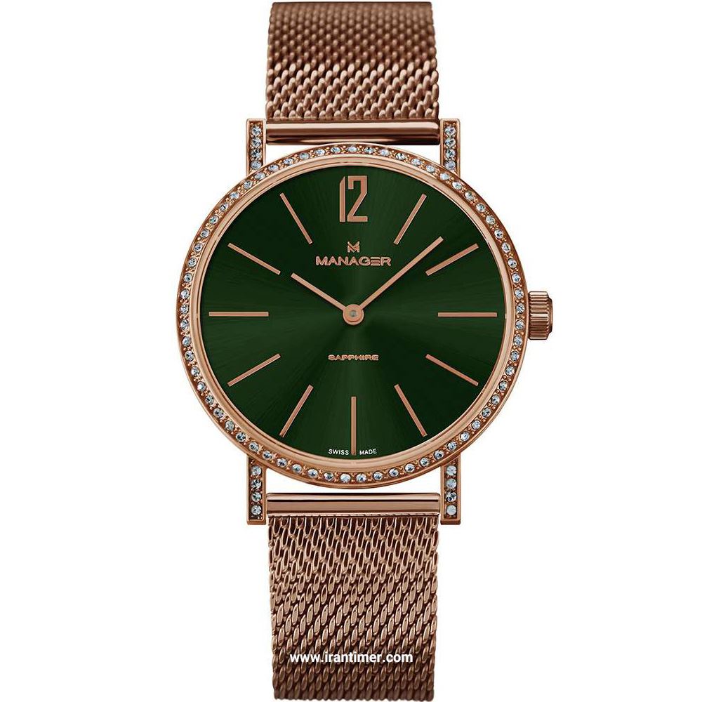 قیمت و خرید ساعت مچی زنانه منیجر(MANAGER) مدل MAN-PA-10-RT فشن | اورجینال و اصلی