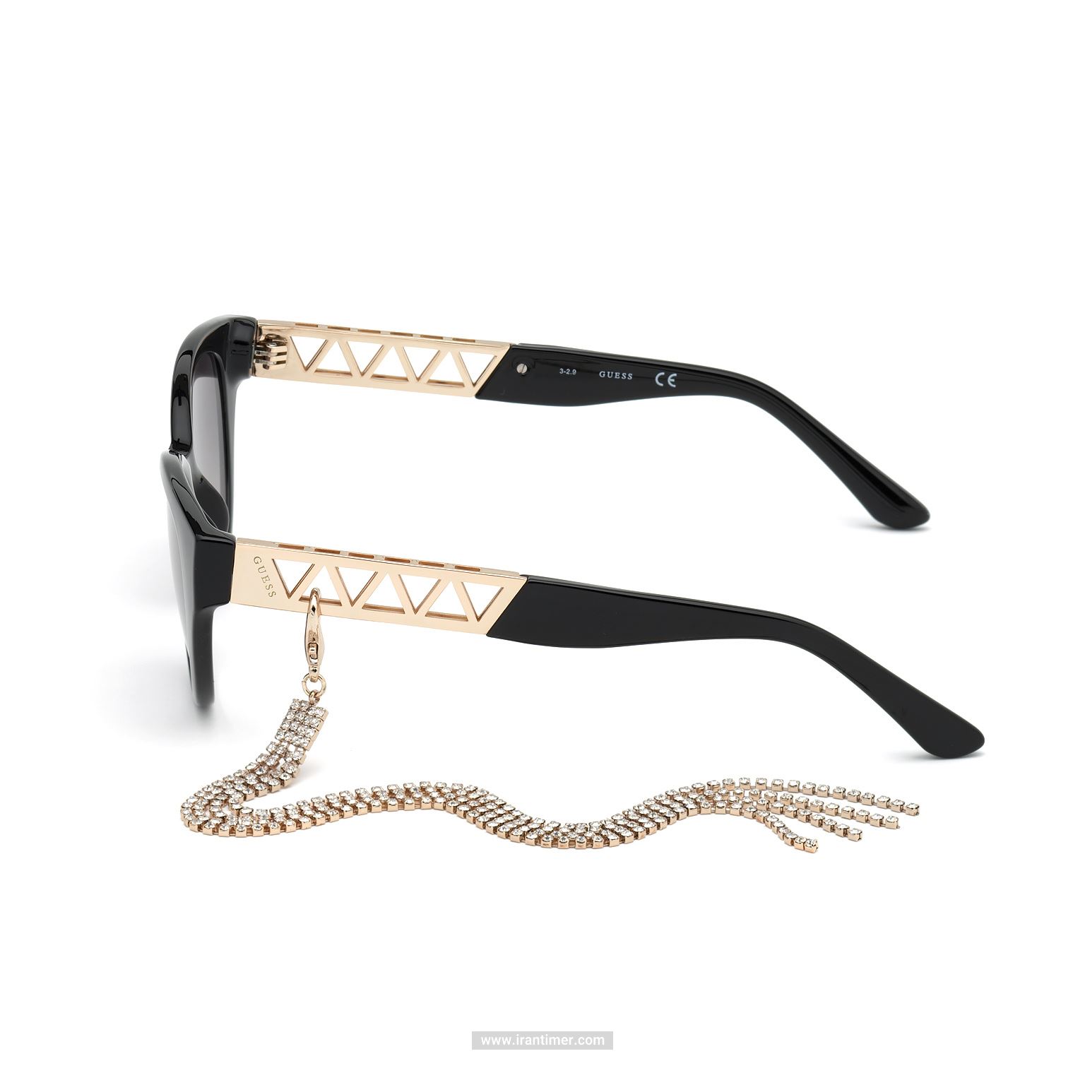 قیمت و خرید عینک آفتابی زنانه فشن (guess) مدل GU 7690 01B 52 | اورجینال و اصلی