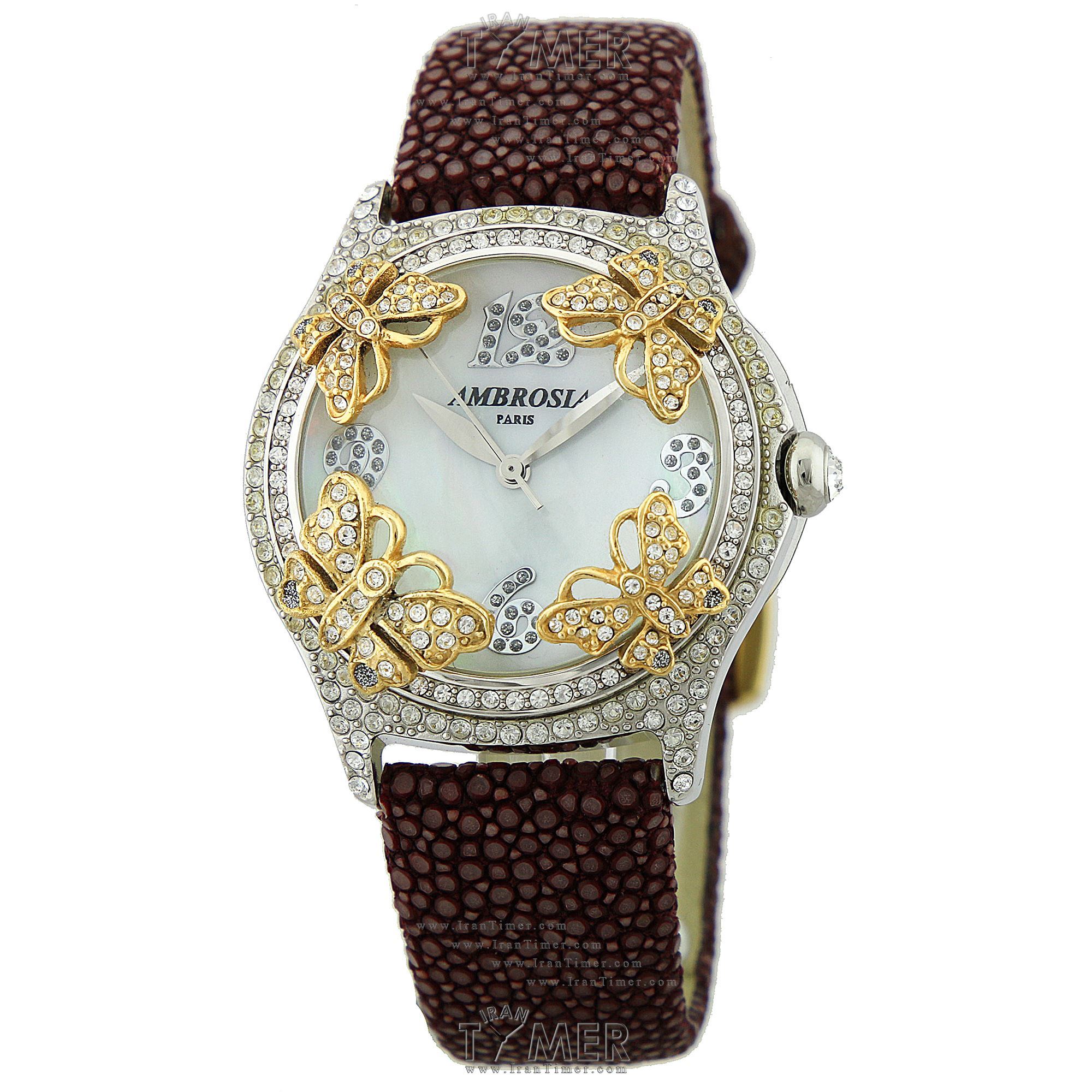 قیمت و خرید ساعت مچی زنانه آمبروزیا پاریس(AMBROSIA PARIS) مدل TUILERIE-GD-BROWN فشن | اورجینال و اصلی