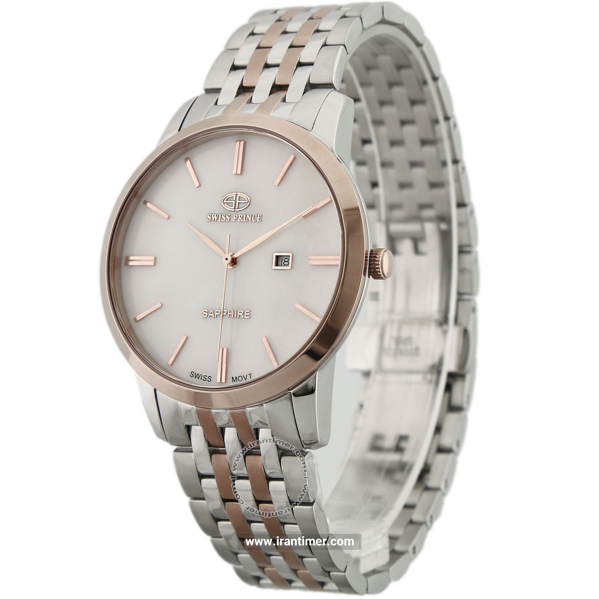 قیمت و خرید ساعت مچی مردانه سوئیس پرنس(Swiss Prince) مدل 2001G-MEN-COPPER-WHITE کلاسیک | اورجینال و اصلی