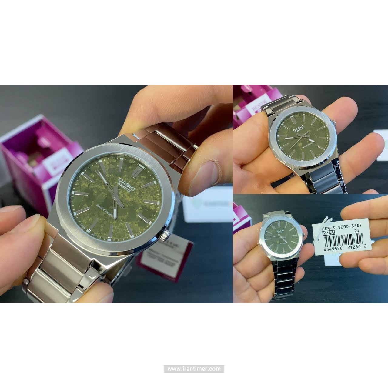 قیمت و خرید ساعت مچی مردانه کاسیو (CASIO) بی ساید مدل BEM-SL100D-3ADF کلاسیک | اورجینال و اصلی