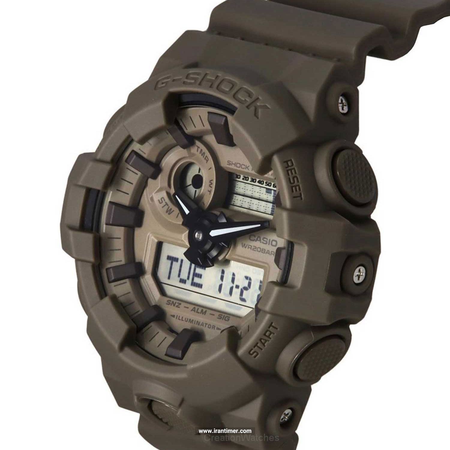 قیمت و خرید ساعت مچی مردانه کاسیو (CASIO) جی شاک مدل GA-700NC-5ADR اسپرت | اورجینال و اصلی