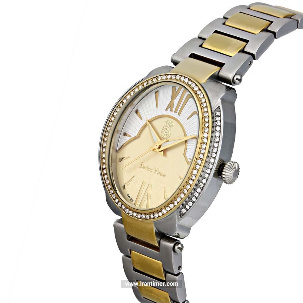 قیمت و خرید ساعت مچی زنانه سوئیس تایم(SWISS TIME) مدل ST 401-TTGP/Wh.Gol فشن | اورجینال و اصلی
