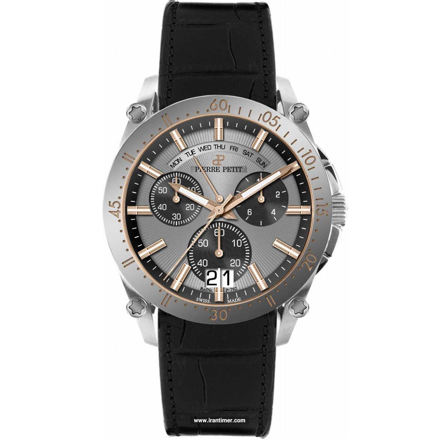 قیمت و خرید ساعت مچی مردانه پیرپتی(Pierre Petit) مدل P-792B کلاسیک | اورجینال و اصلی