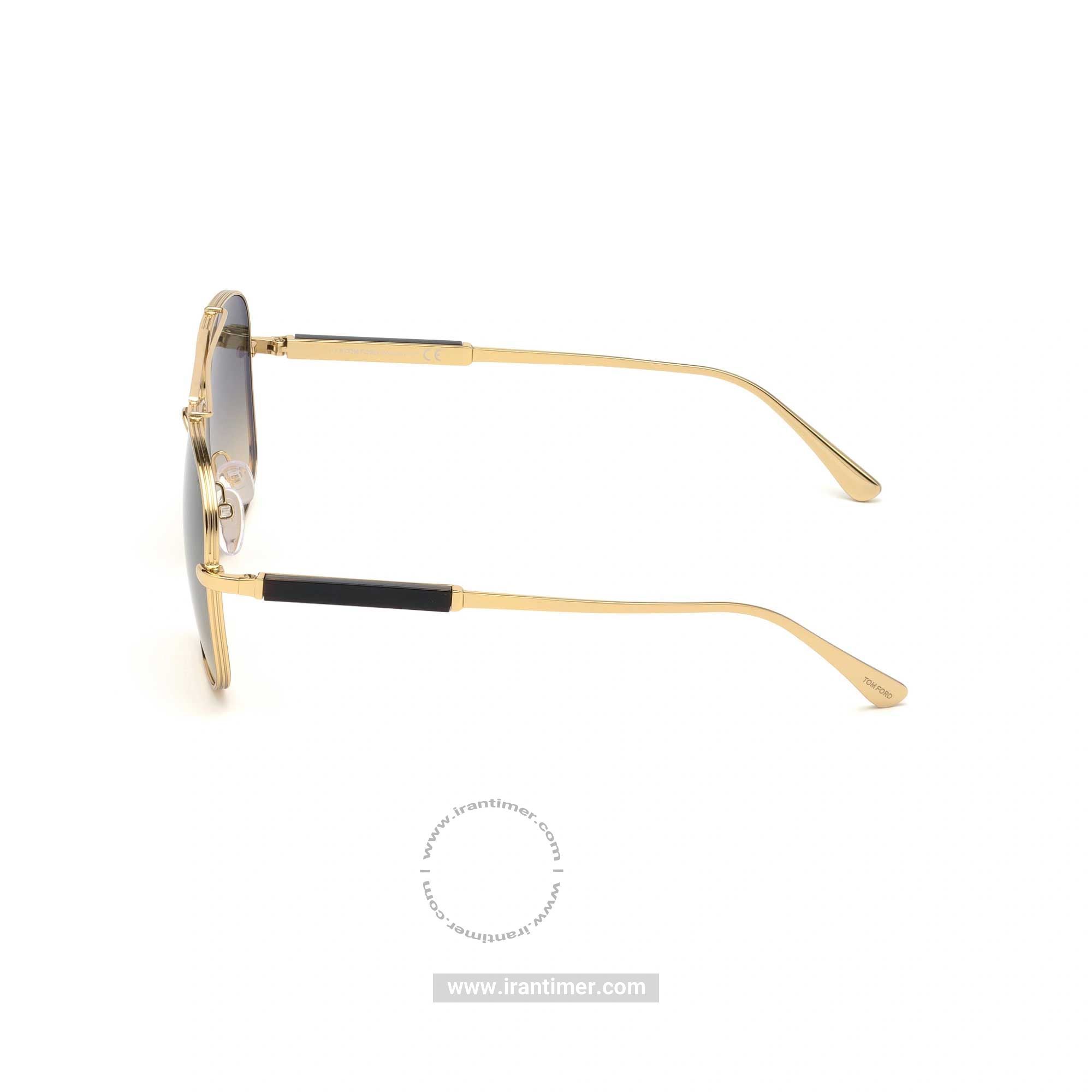 قیمت و خرید عینک آفتابی مردانه خلبانی (TOM FORD) مدل FT 0669 30B 60 | اورجینال و اصلی
