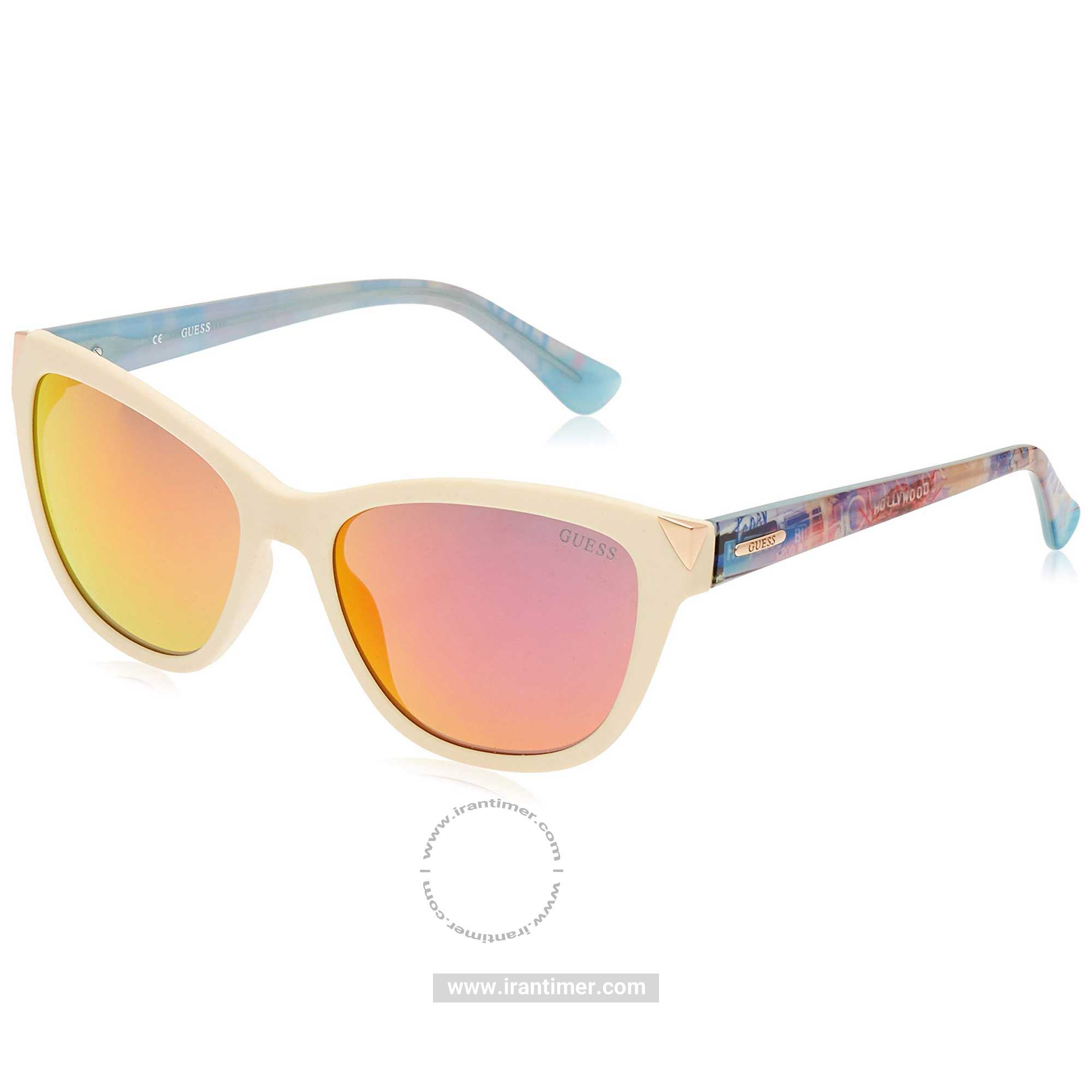 قیمت و خرید عینک آفتابی زنانه کلاسیک (guess) مدل GU 7398 25U 55 | اورجینال و اصلی