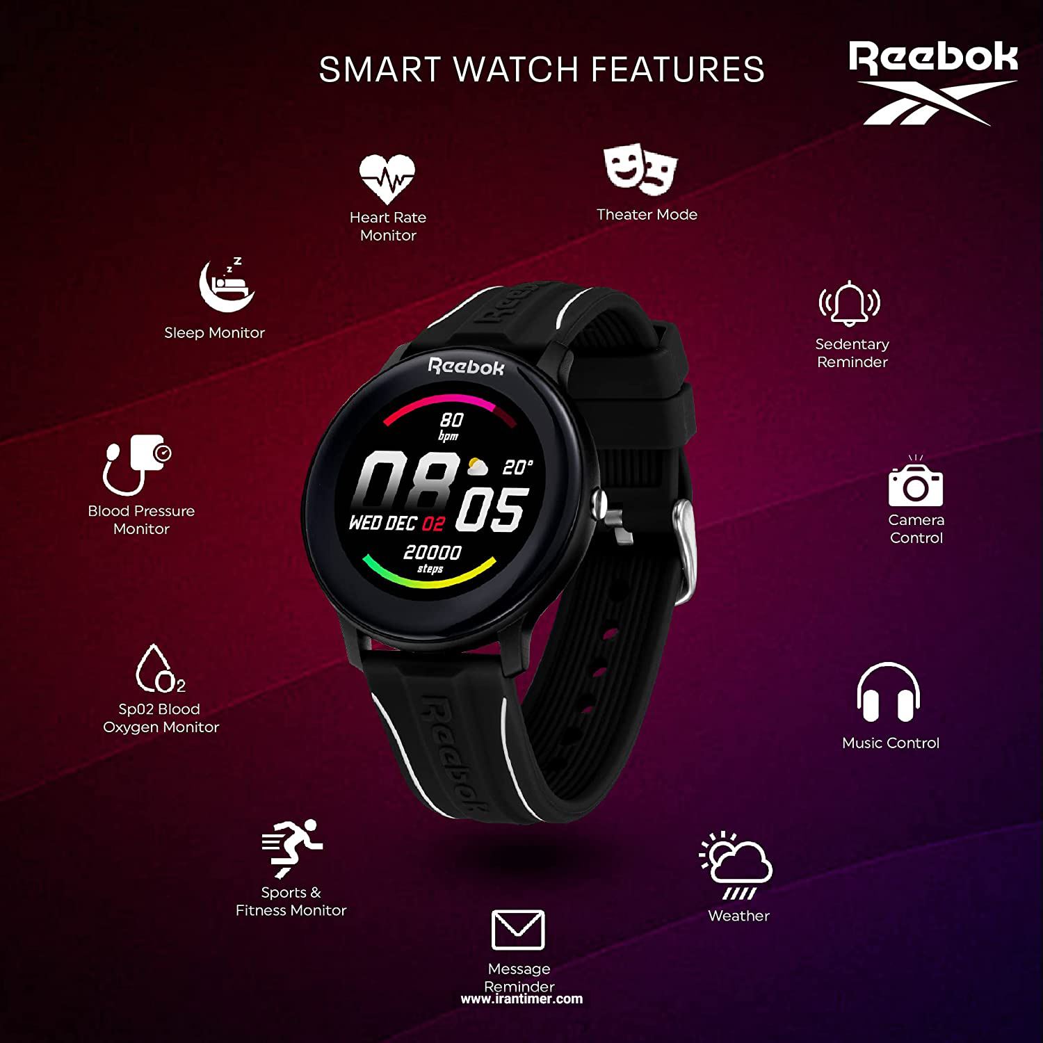 قیمت و خرید ساعت مچی مردانه زنانه ریباک(REEBOK) مدل RV-ATF-U0-PBIB-BB اسپرت | اورجینال و اصلی