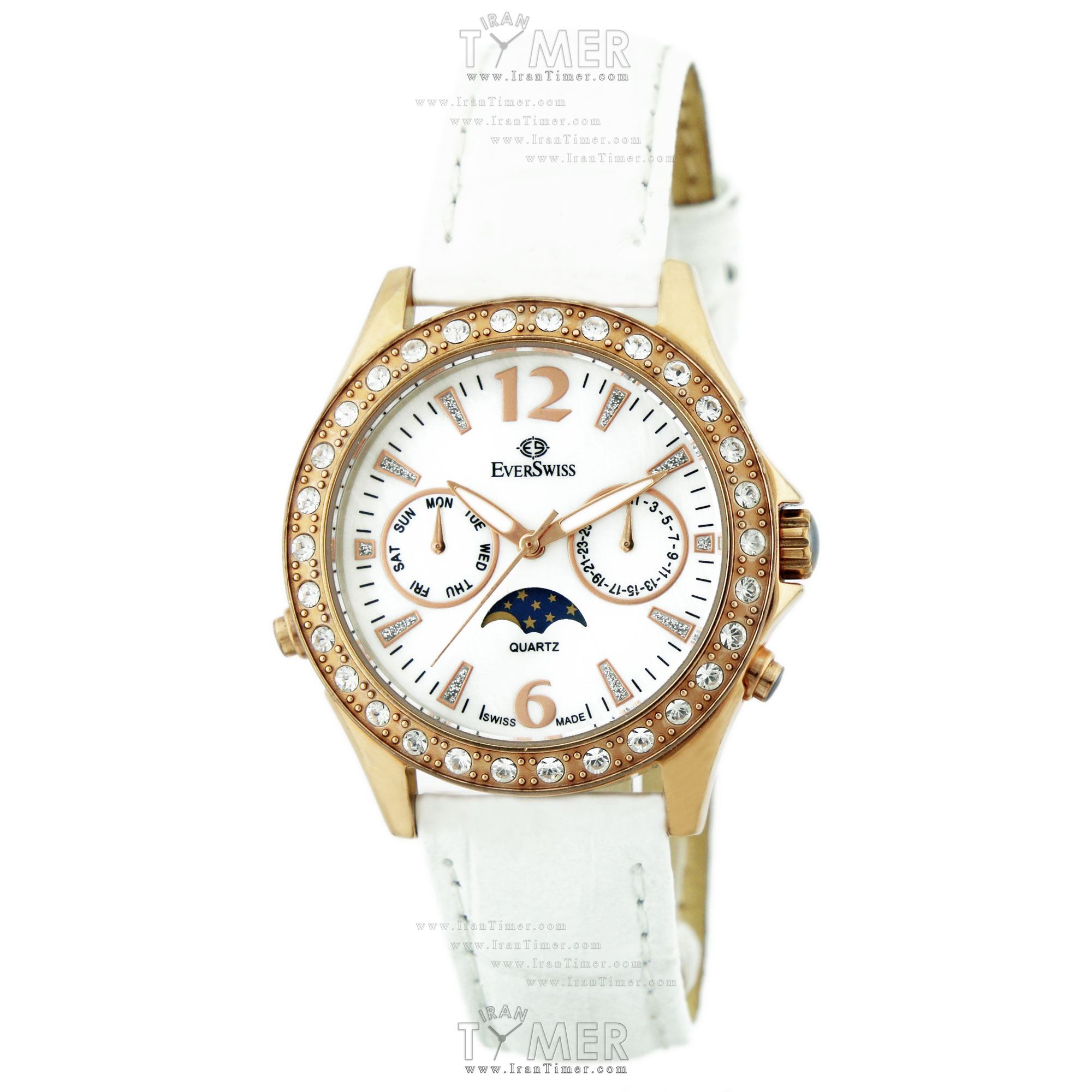 قیمت و خرید ساعت مچی زنانه اورسوئیس(EVER SWISS) مدل 19234-R255W کلاسیک فشن | اورجینال و اصلی