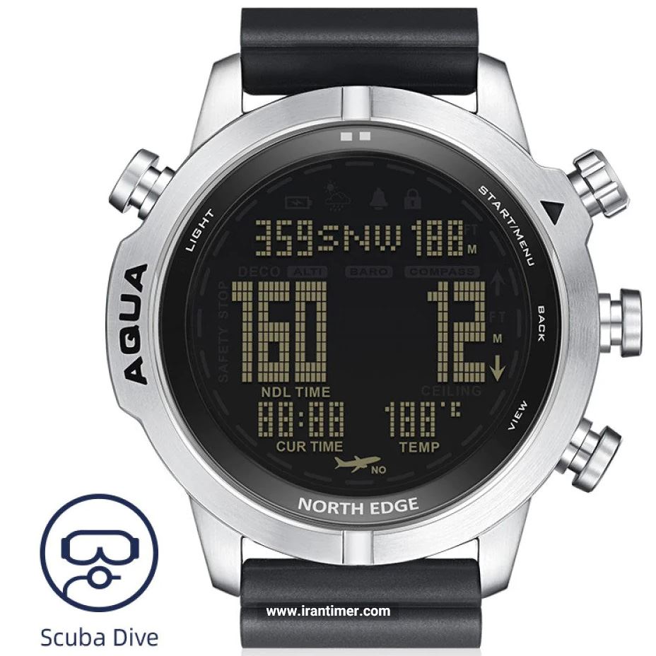 قیمت و خرید ساعت مچی مردانه نورث اج(North Edge) مدل AQUA DIVING Black اسپرت | اورجینال و اصلی
