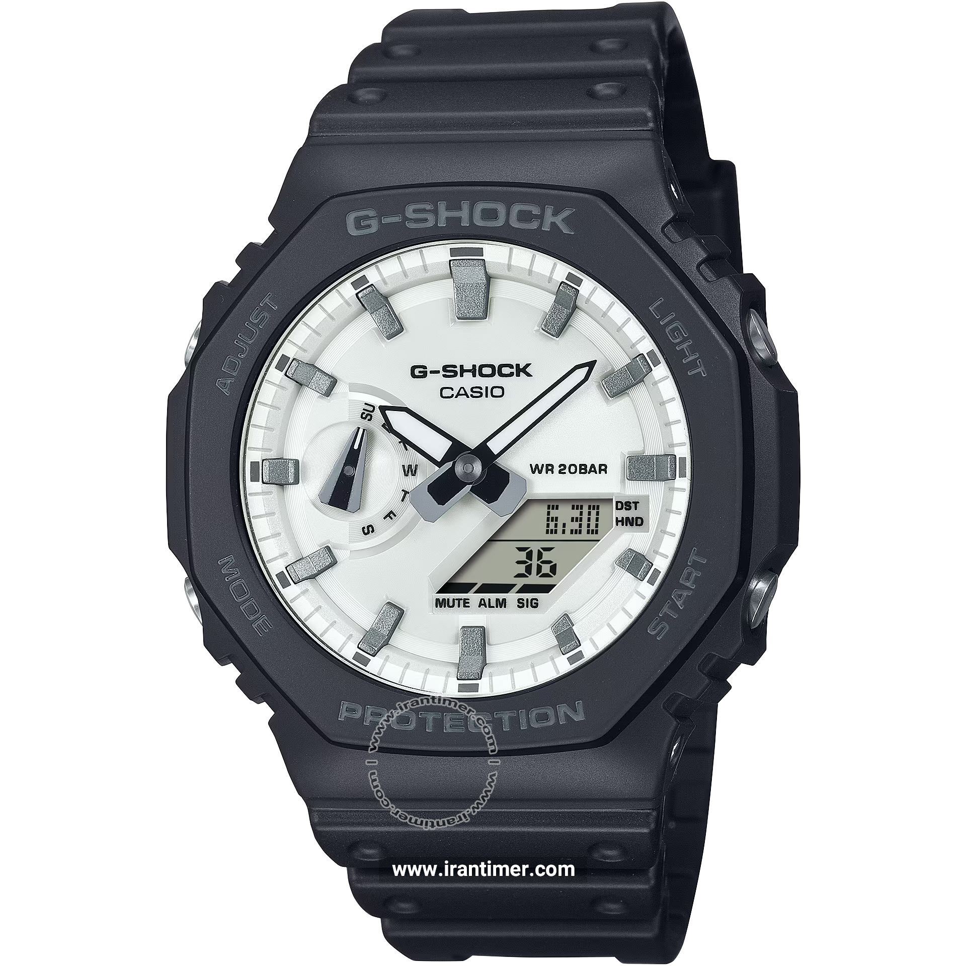 قیمت و خرید ساعت مچی مردانه کاسیو (CASIO) جی شاک مدل GA-2100WD-1ADR اسپرت | اورجینال و اصلی