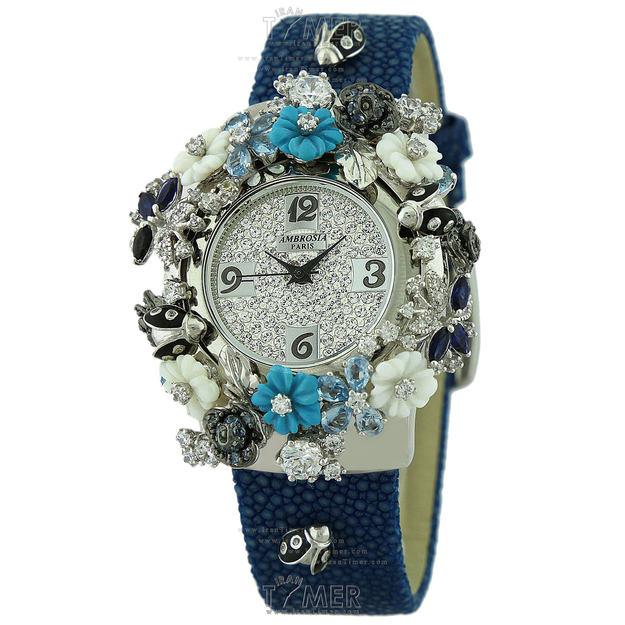 قیمت و خرید ساعت مچی زنانه آمبروزیا پاریس(AMBROSIA PARIS) مدل NERVEILLEUSE-Royal-Bleu فشن | اورجینال و اصلی