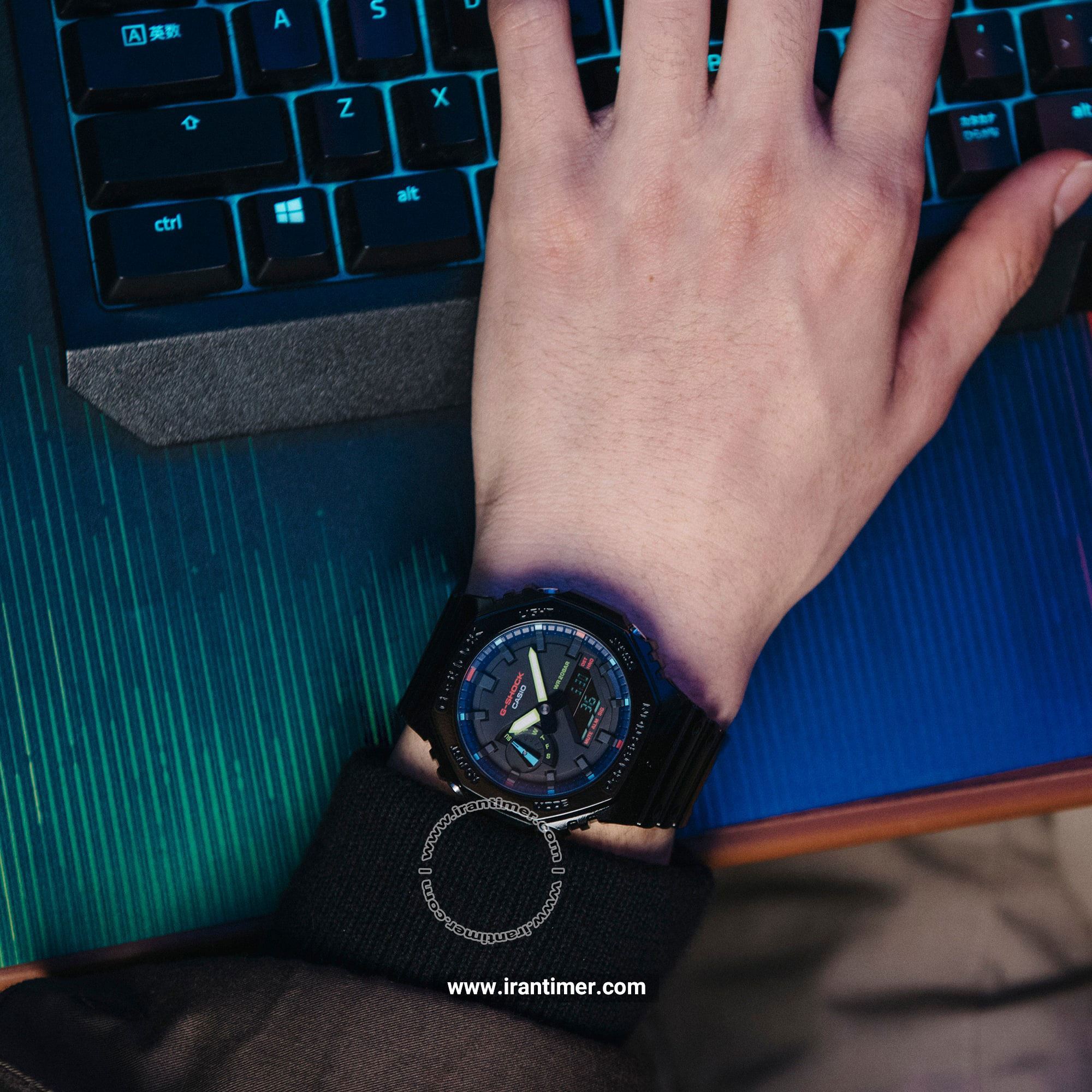 قیمت و خرید ساعت مچی مردانه کاسیو (CASIO) جی شاک مدل GA-2100RGB-1ADR اسپرت | اورجینال و اصلی