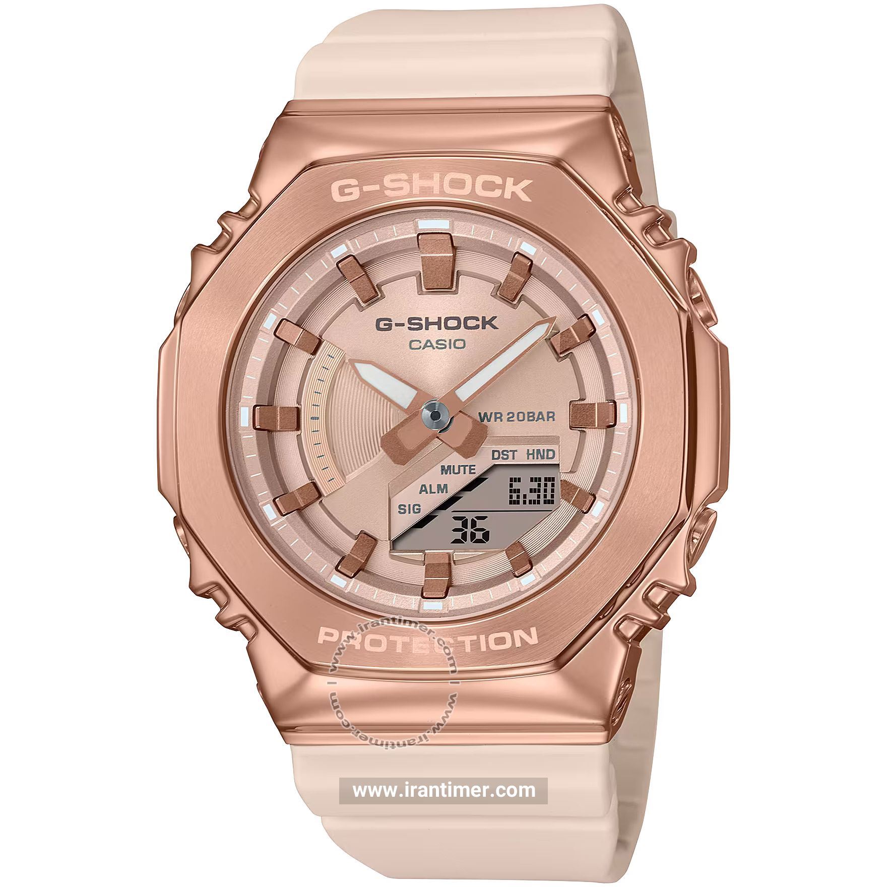 قیمت و خرید ساعت مچی زنانه کاسیو (CASIO) جی شاک مدل GM-S2100PG-4ADR اسپرت | اورجینال و اصلی