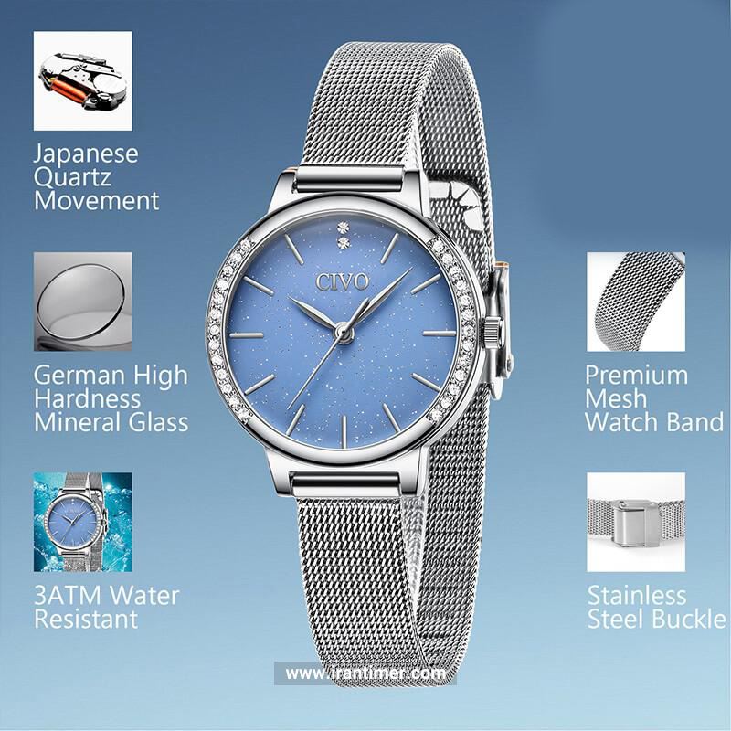 قیمت و خرید ساعت مچی زنانه سیوو(CIVO) مدل 1261055 کلاسیک | اورجینال و اصلی