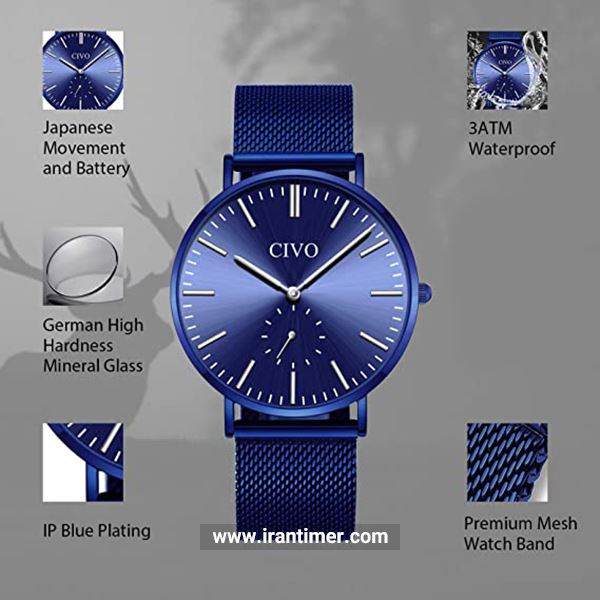 قیمت و خرید ساعت مچی مردانه سیوو(CIVO) مدل 1117204 کلاسیک | اورجینال و اصلی