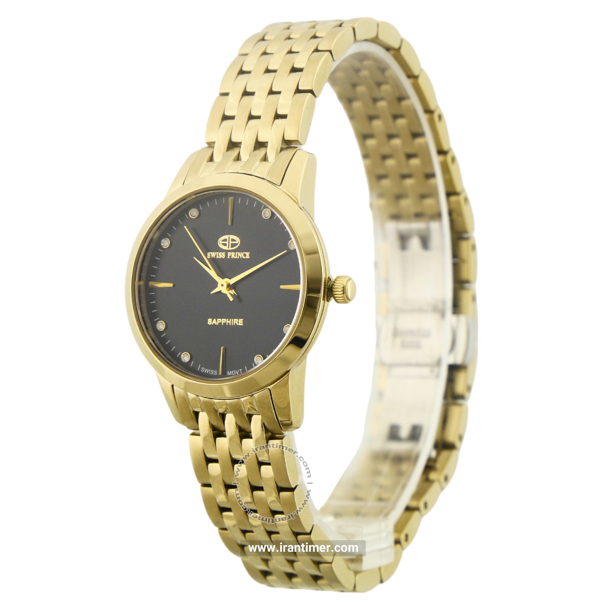 قیمت و خرید ساعت مچی زنانه سوئیس پرنس(Swiss Prince) مدل 2011G-WOMEN-GOLD-BLACK کلاسیک | اورجینال و اصلی