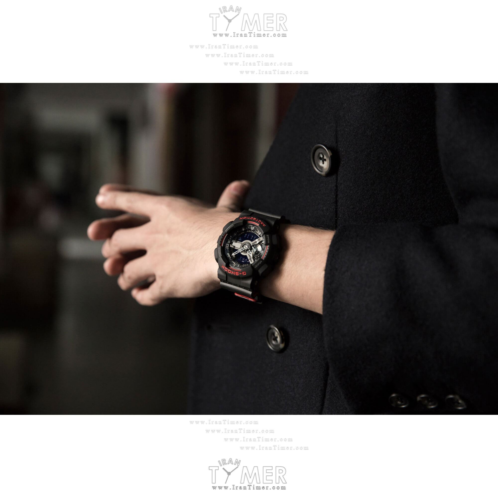 قیمت و خرید ساعت مچی مردانه کاسیو (CASIO) جی شاک مدل GA-110HR-1ADR اسپرت | اورجینال و اصلی