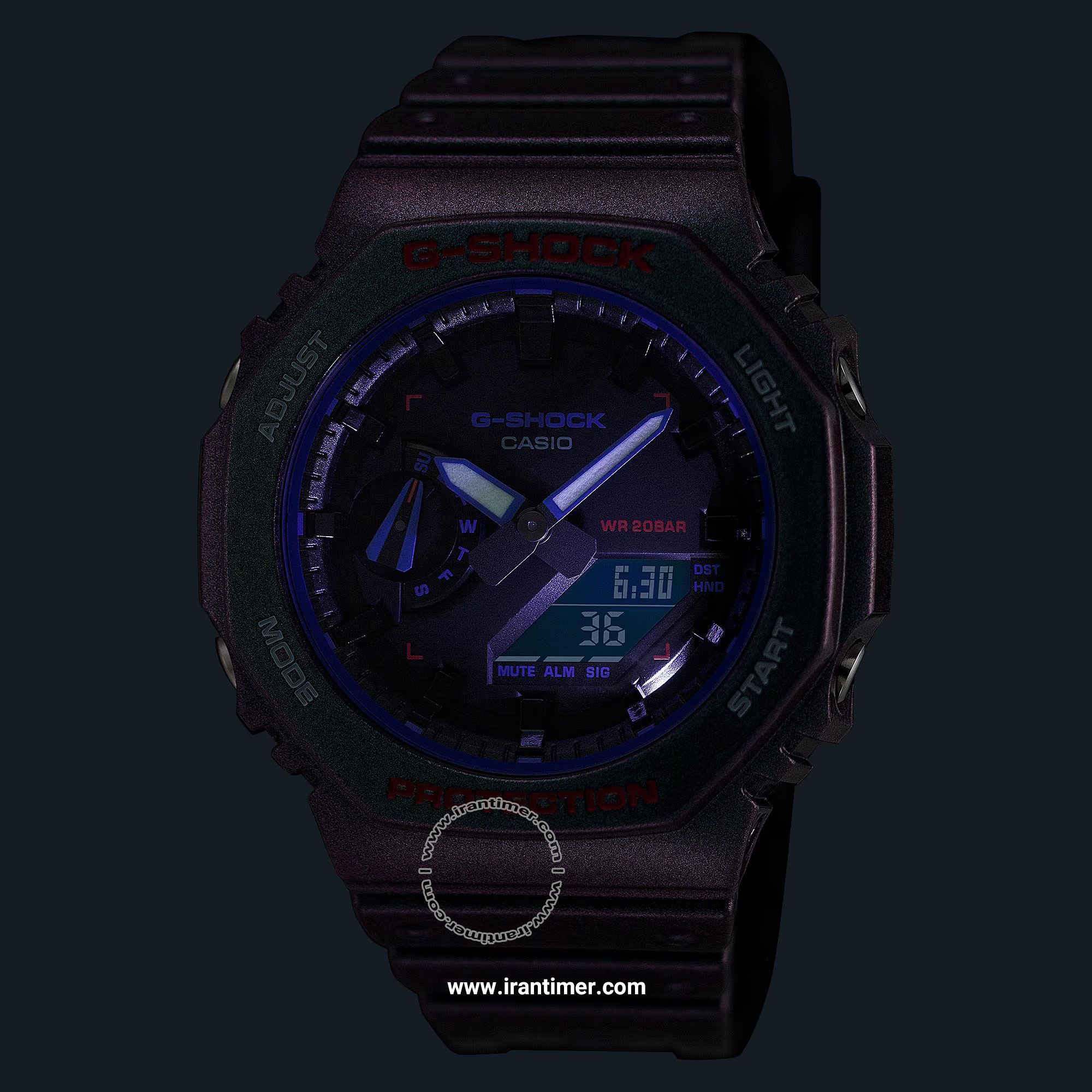 قیمت و خرید ساعت مچی مردانه کاسیو (CASIO) جی شاک مدل GA-2100AH-6A اسپرت | اورجینال و اصلی