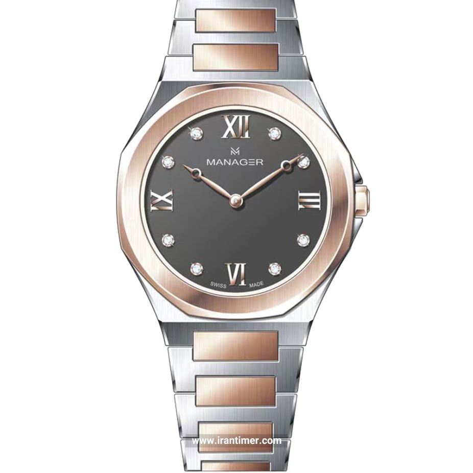 قیمت و خرید ساعت مچی زنانه منیجر(MANAGER) مدل MAN-RW-315-BRM کلاسیک | اورجینال و اصلی