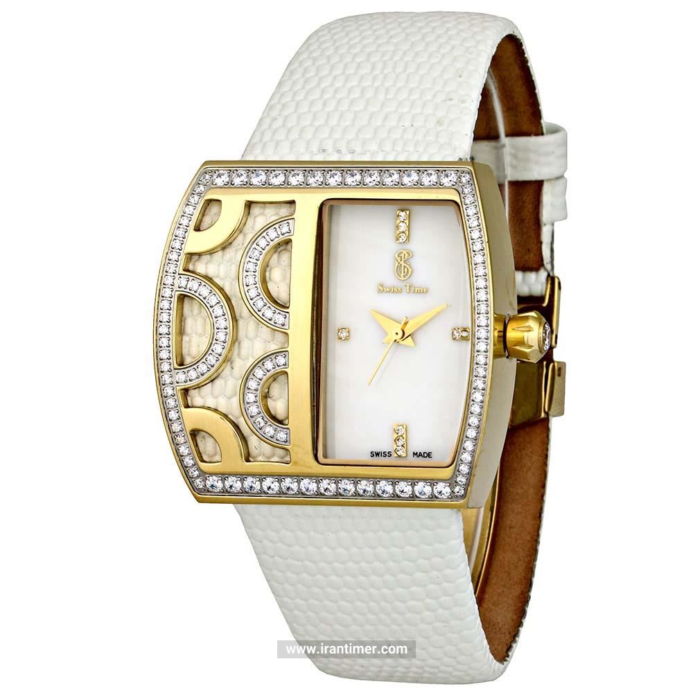 قیمت و خرید ساعت مچی زنانه سوئیس تایم(SWISS TIME) مدل ST 211-GPWhi/Wh فشن | اورجینال و اصلی