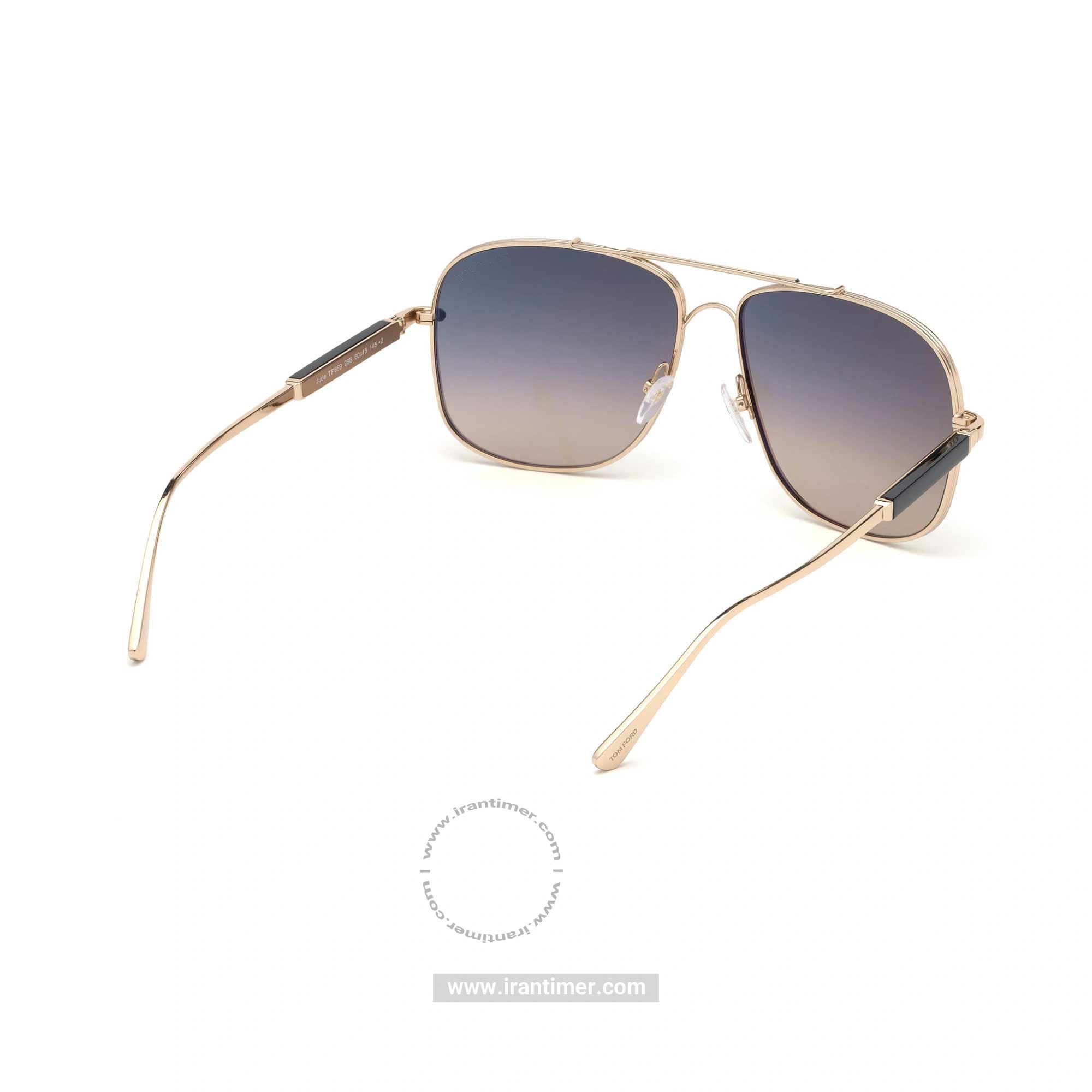 قیمت و خرید عینک آفتابی مردانه خلبانی (TOM FORD) مدل FT 0669 28B 60 | اورجینال و اصلی