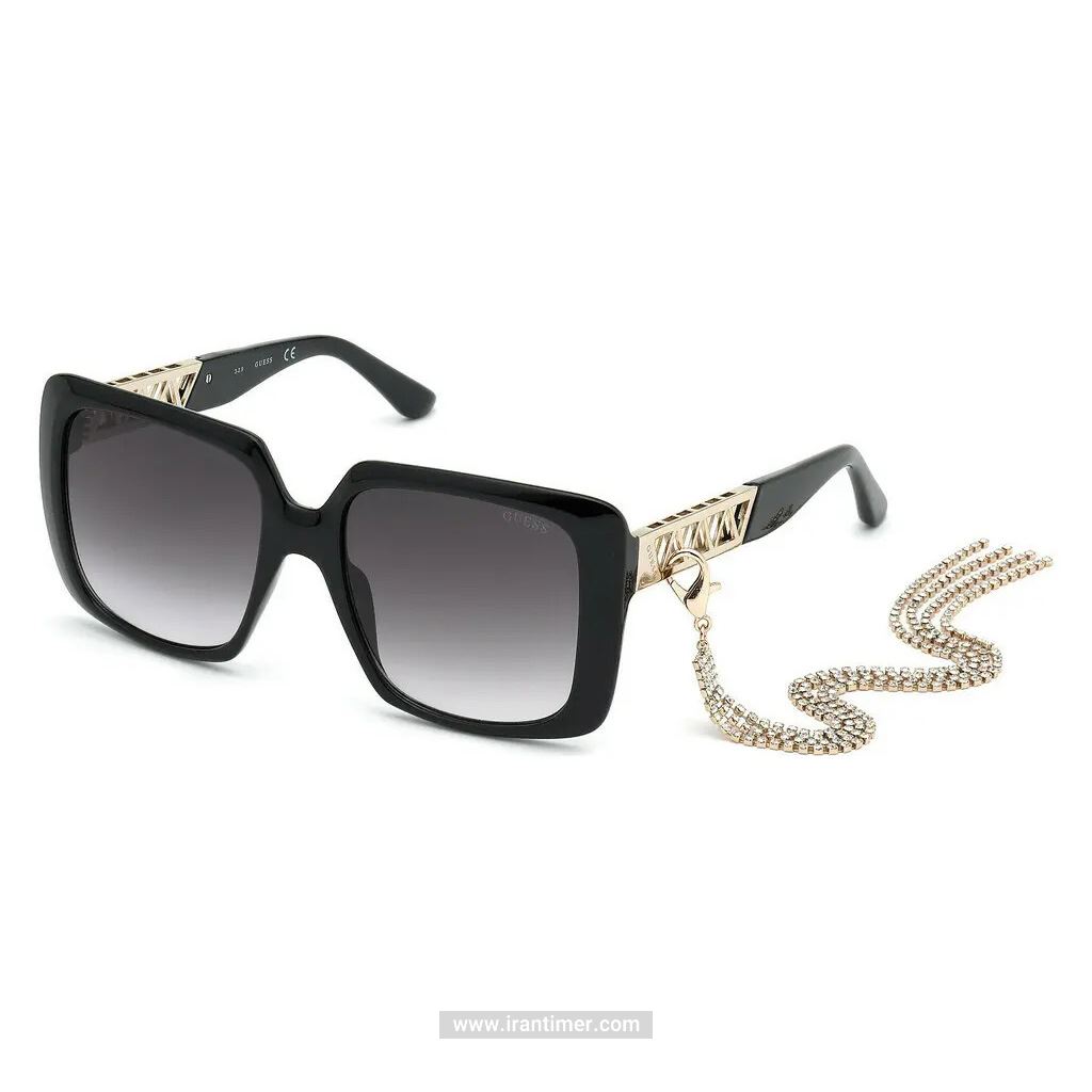 قیمت و خرید عینک آفتابی زنانه فشن (guess) مدل GU7689 01B 55 | اورجینال و اصلی