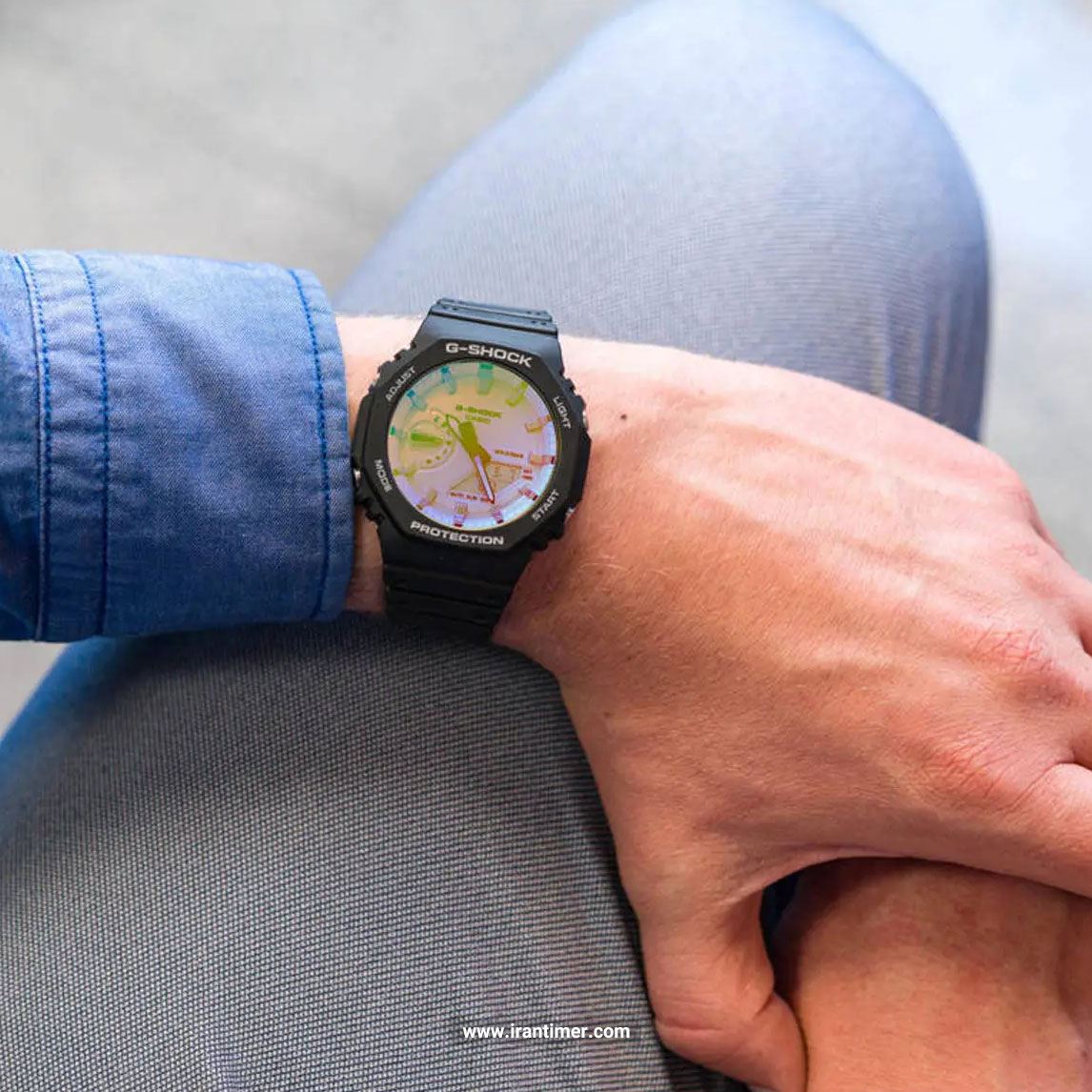 قیمت و خرید ساعت مچی مردانه کاسیو (CASIO) مدل GA-2100SR-1ADR اسپرت | اورجینال و اصلی