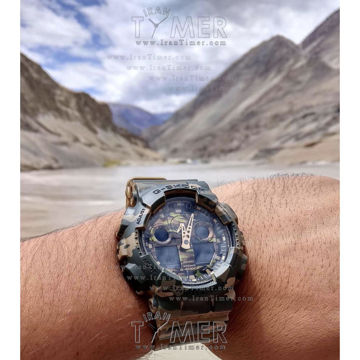 قیمت و خرید ساعت مچی مردانه کاسیو (CASIO) جی شاک مدل GA-100CM-5ADR اسپرت | اورجینال و اصلی