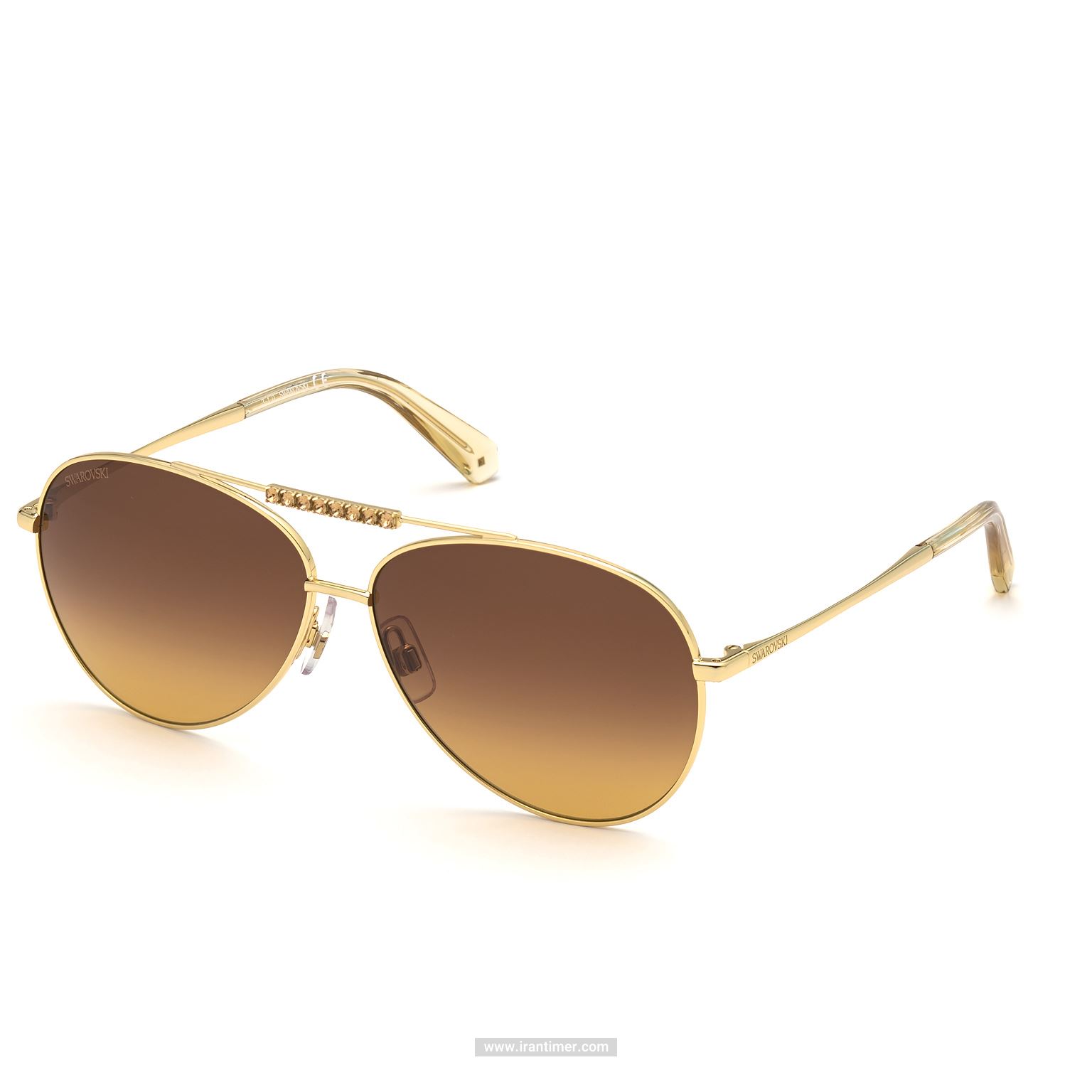 قیمت و خرید عینک آفتابی زنانه خلبانی (SWAROVSKI) مدل SK S 0308 30F 60 | اورجینال و اصلی