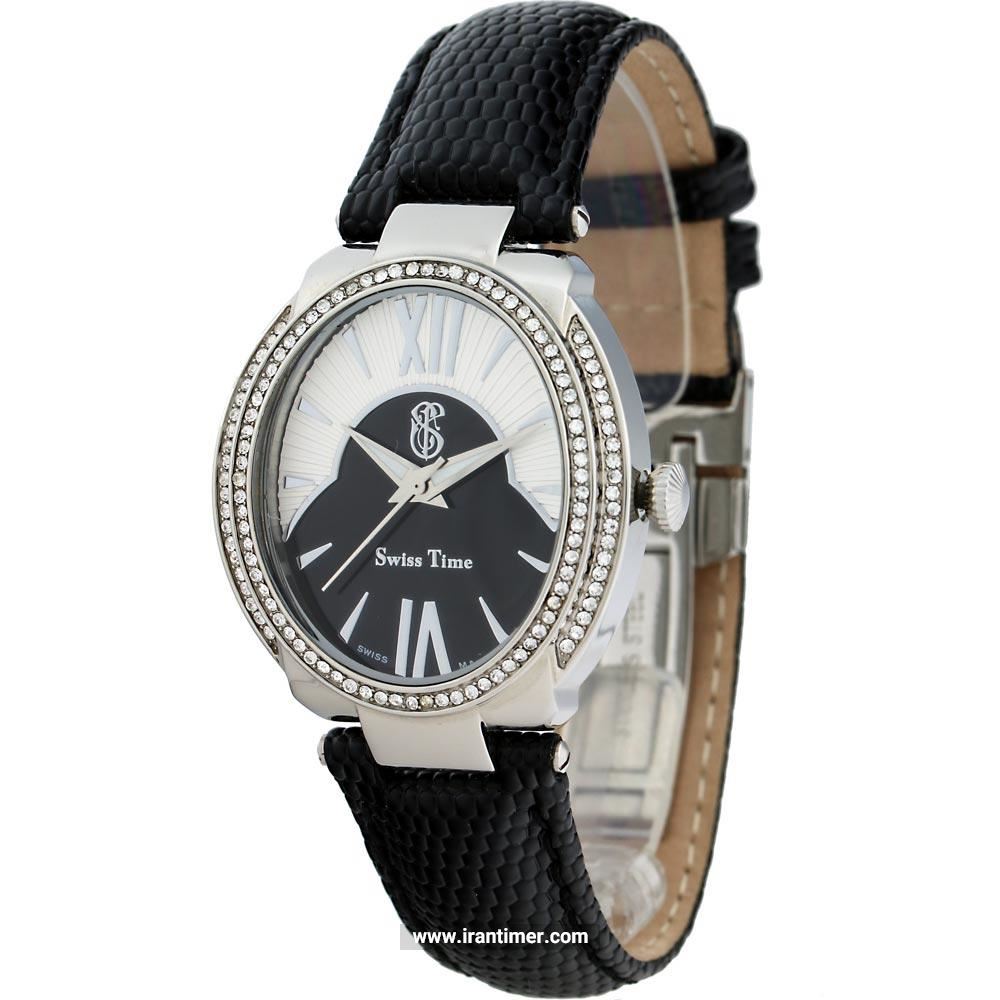 قیمت و خرید ساعت مچی زنانه سوئیس تایم(SWISS TIME) مدل ST 401-SSBlk/Wh.Bl کلاسیک فشن | اورجینال و اصلی
