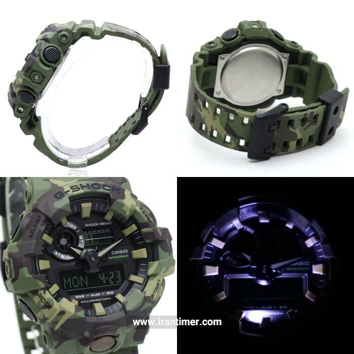 قیمت و خرید ساعت مچی مردانه کاسیو (CASIO) جی شاک مدل GA-700CM-3ADR اسپرت | اورجینال و اصلی