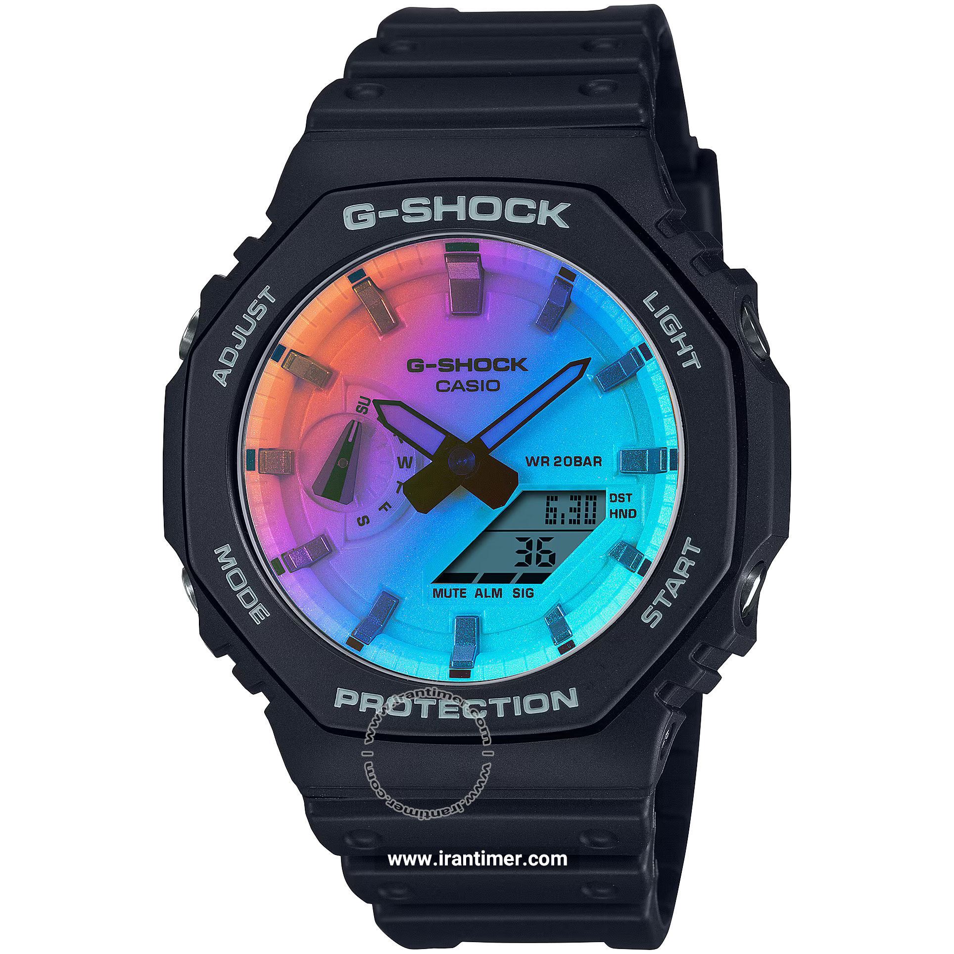 قیمت و خرید ساعت مچی مردانه کاسیو (CASIO) مدل GA-2100SR-1ADR اسپرت | اورجینال و اصلی