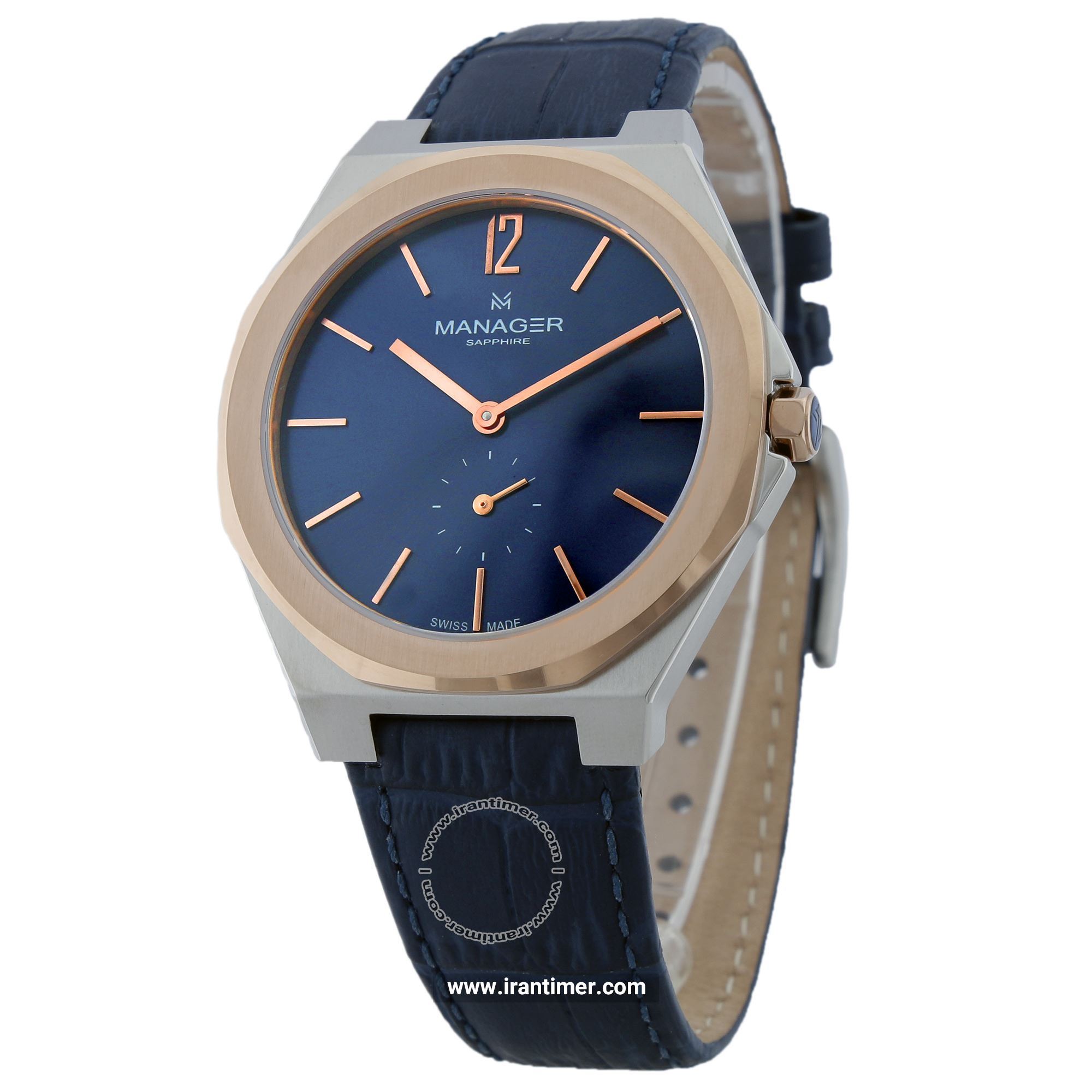 قیمت و خرید ساعت مچی مردانه منیجر(MANAGER) مدل MAN-RP-08-BL کلاسیک | اورجینال و اصلی