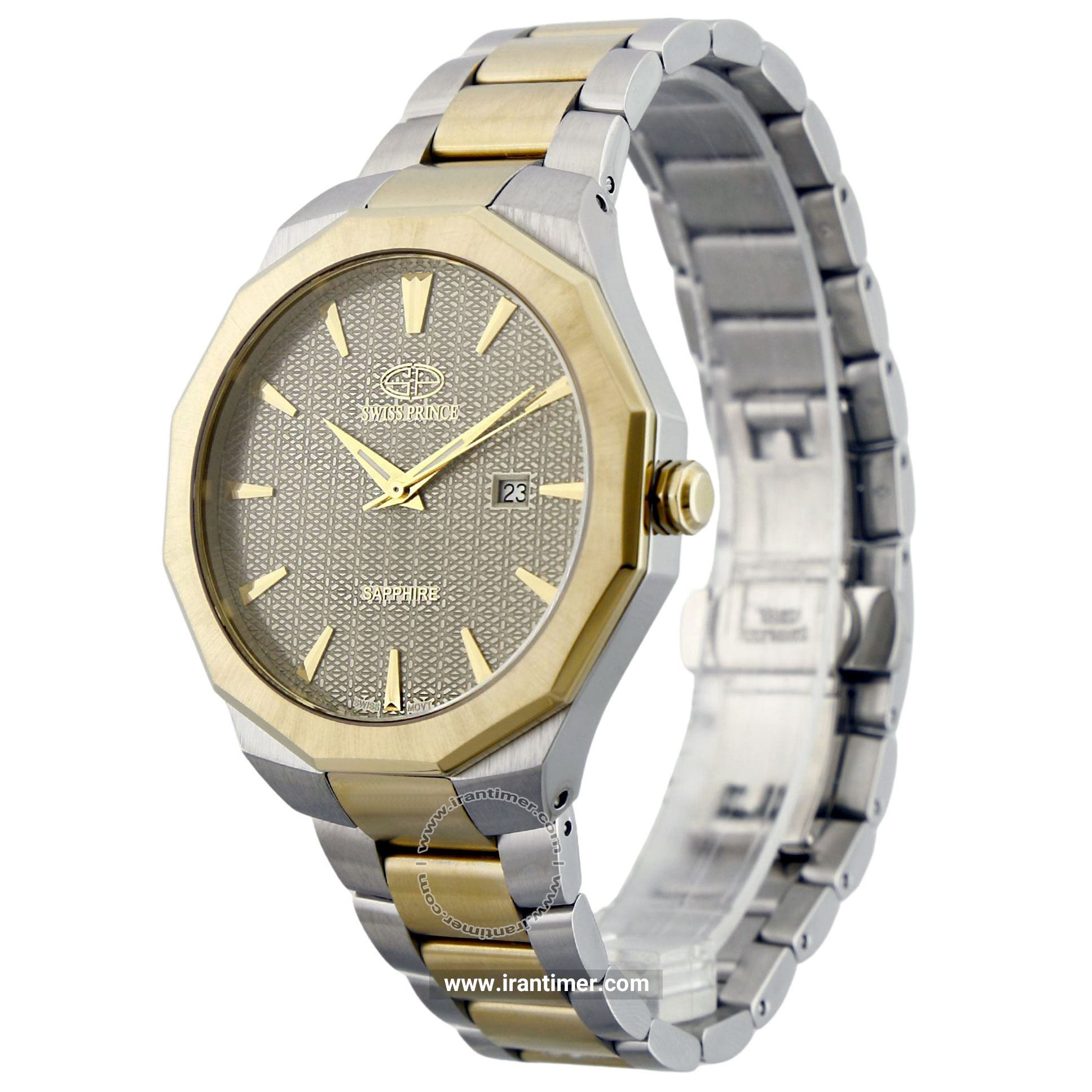 قیمت و خرید ساعت مچی مردانه سوئیس پرنس(Swiss Prince) مدل 2002G-MEN-BEIGE کلاسیک | اورجینال و اصلی