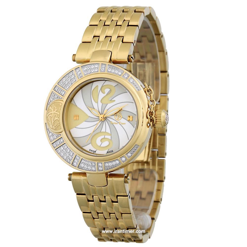 قیمت و خرید ساعت مچی زنانه سوئیس تایم(SWISS TIME) مدل ST 551-GP/Wh فشن | اورجینال و اصلی