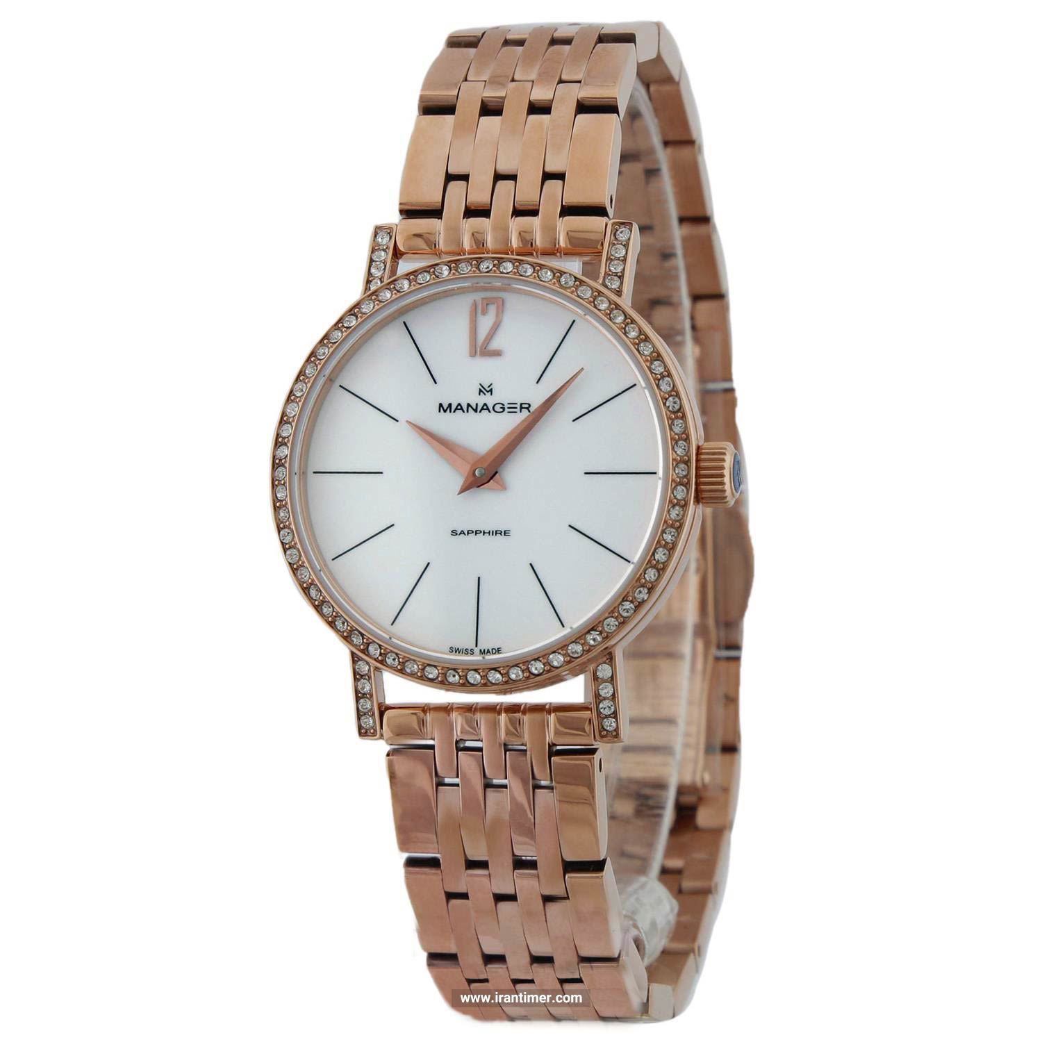 قیمت و خرید ساعت مچی زنانه منیجر(MANAGER) مدل MAN-PS-03-RM-S کلاسیک | اورجینال و اصلی