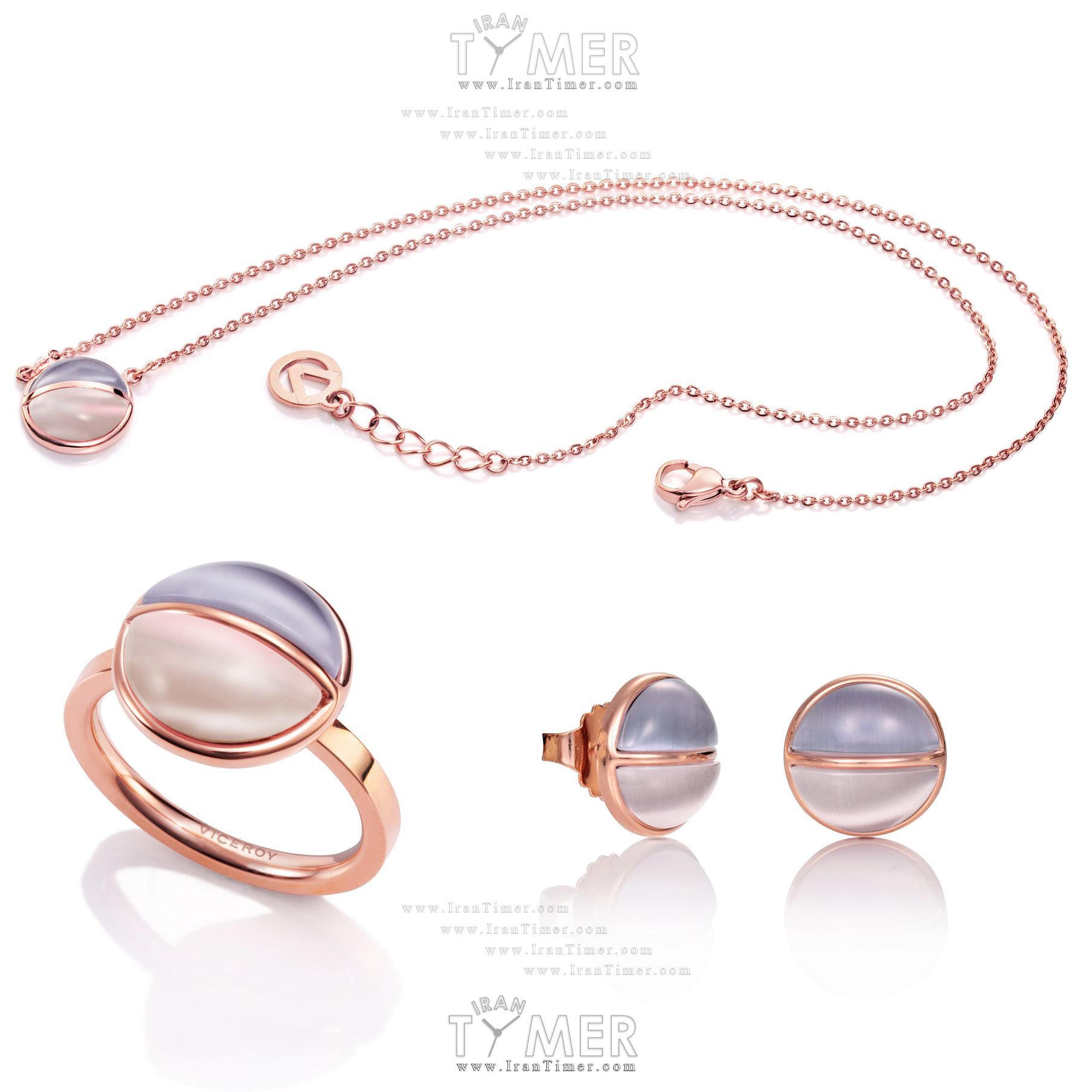 قیمت و خرید ست حلقه (انگشتر) گردنبند گوشواره زنانه ویسروی(VICEROY) مدل 6412E19017-SET کلاسیک | اورجینال و اصلی